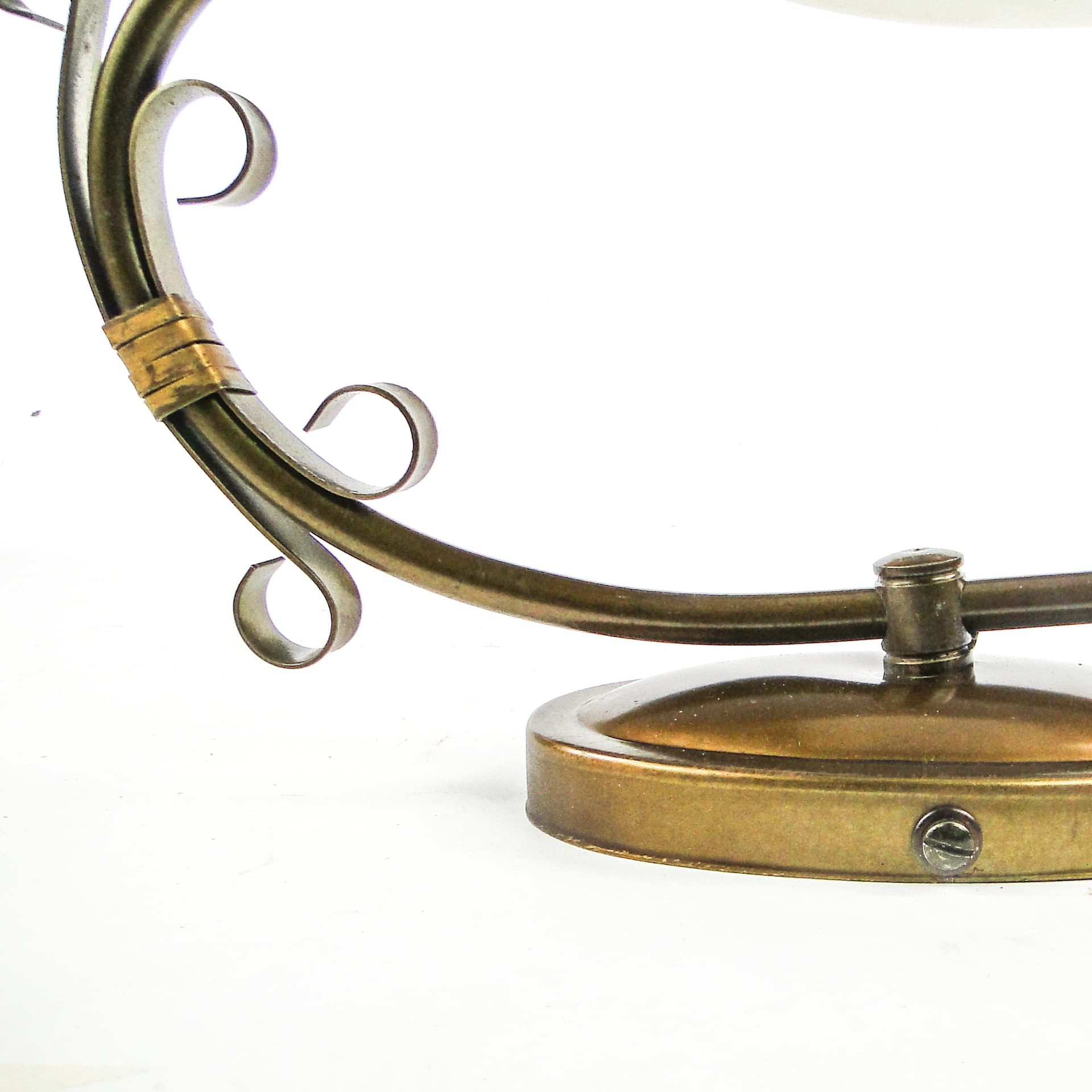 Kinkiet secesyjny, mosiądz szkło, Polska, lata 70. - 109513