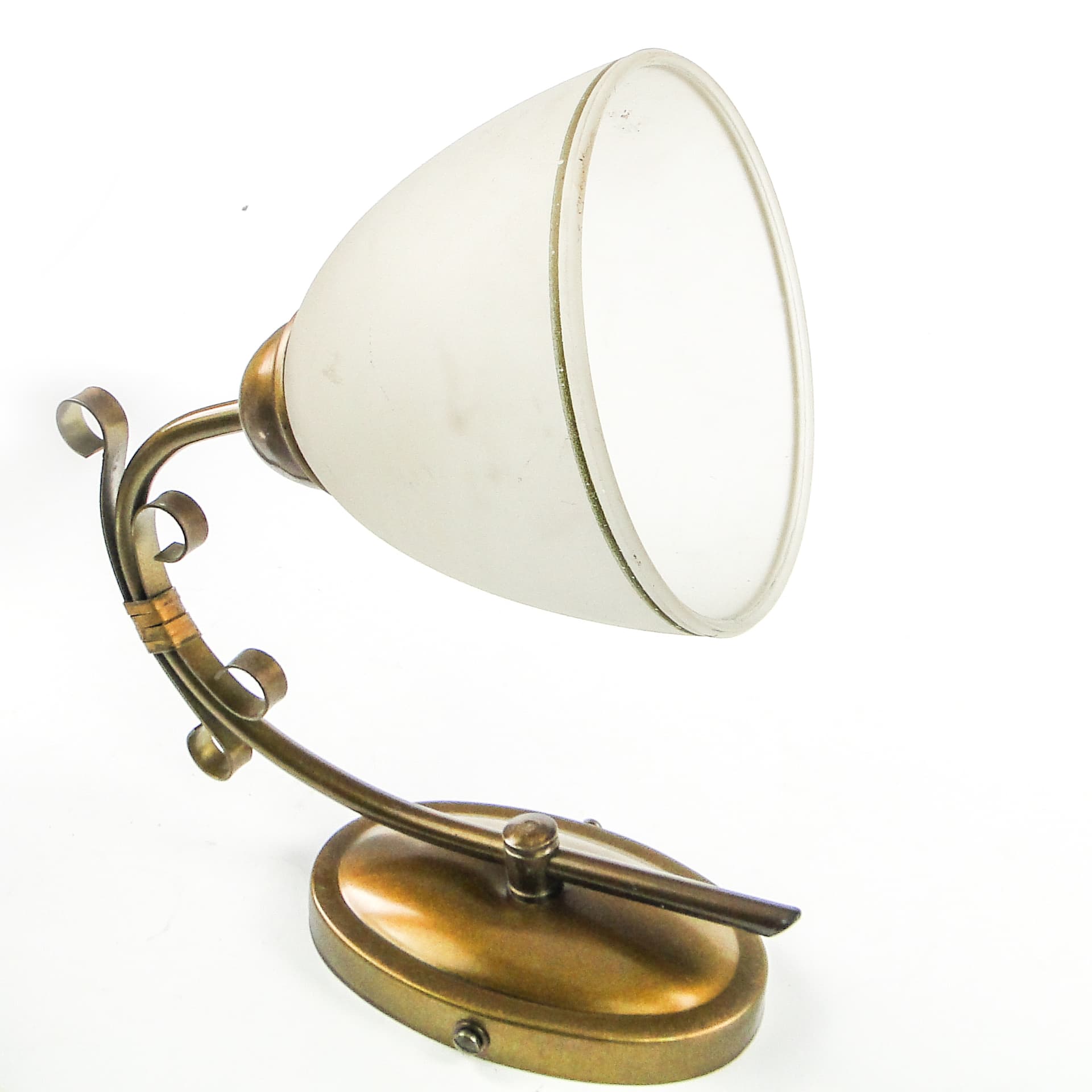 Kinkiet secesyjny, mosiądz szkło, Polska, lata 70. - 109516