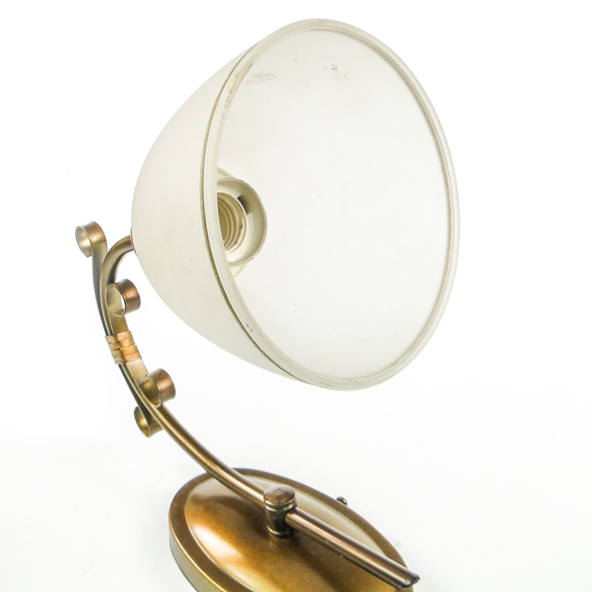 Kinkiet secesyjny, mosiądz szkło, Polska, lata 70. - 109519