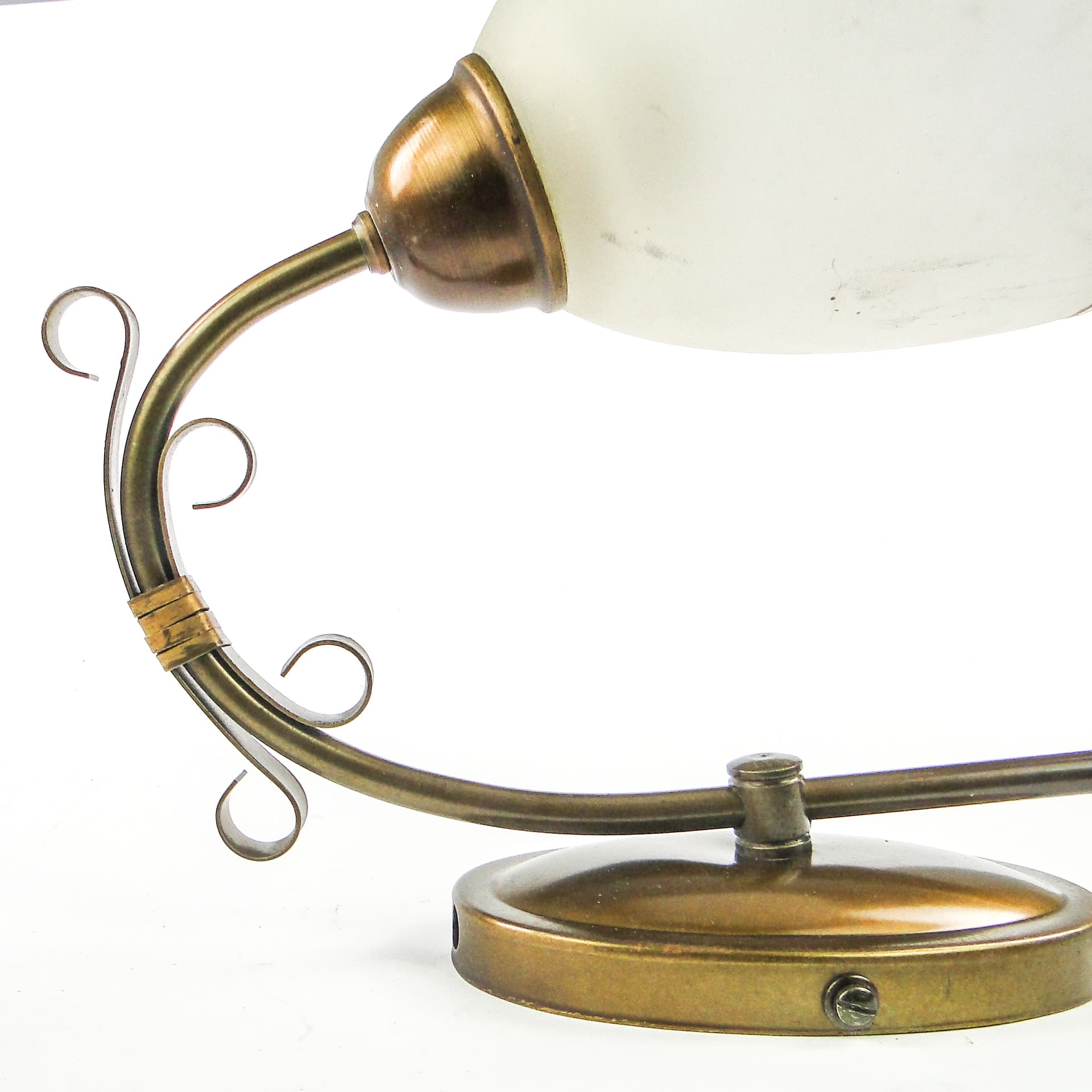 Kinkiet secesyjny, mosiądz szkło, Polska, lata 70. - 109514