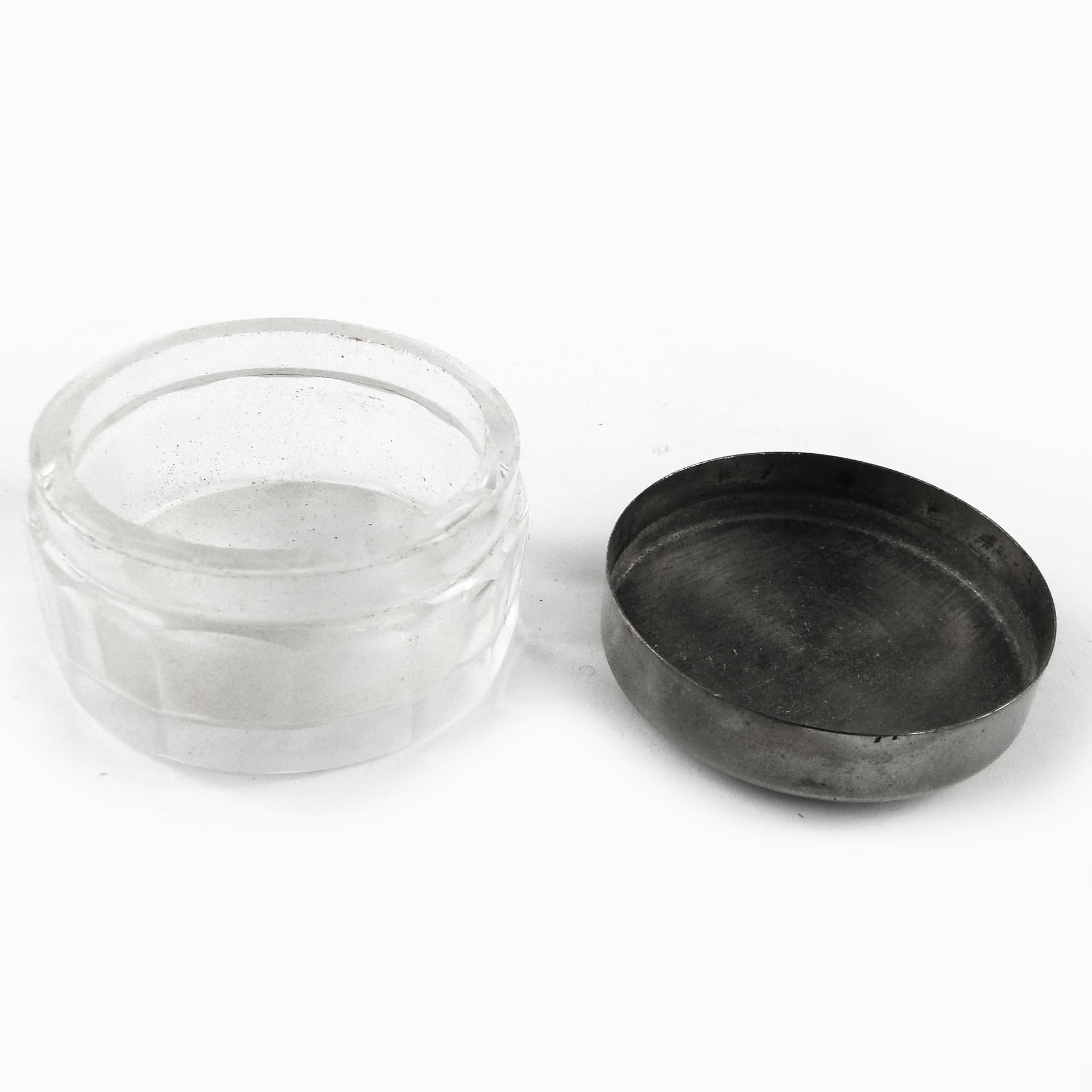 Pigularz Art Deco, kryształ, miedź srebrzona, Polska, lata 30. - 109565