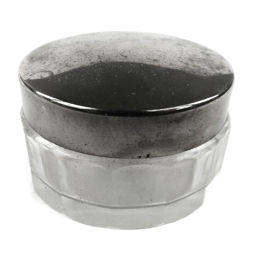 Pigularz Art Deco, kryształ, miedź srebrzona, Polska, lata 30.