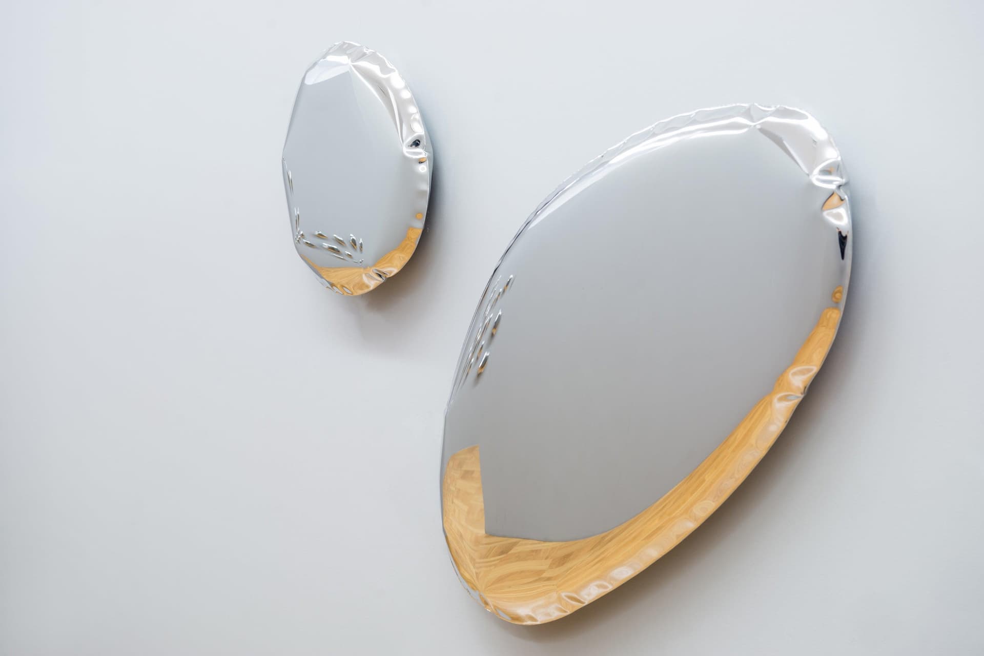 Wall mirror TAFLA O stainless steel silver O5, Zieta Studio - 119553