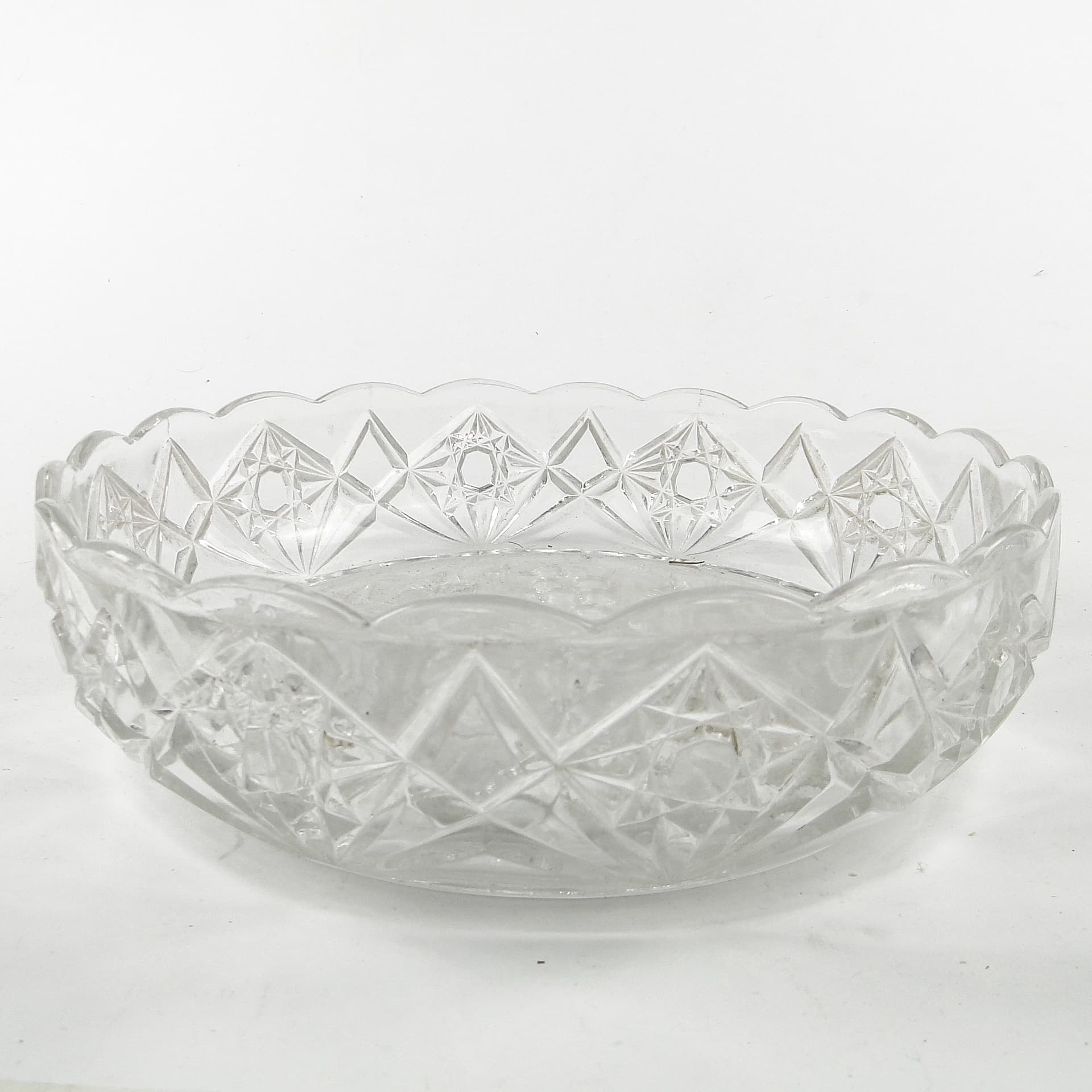 Patera na owoce, szkło prasowane, Ząbkowice, Polska, lata 70. - 109594