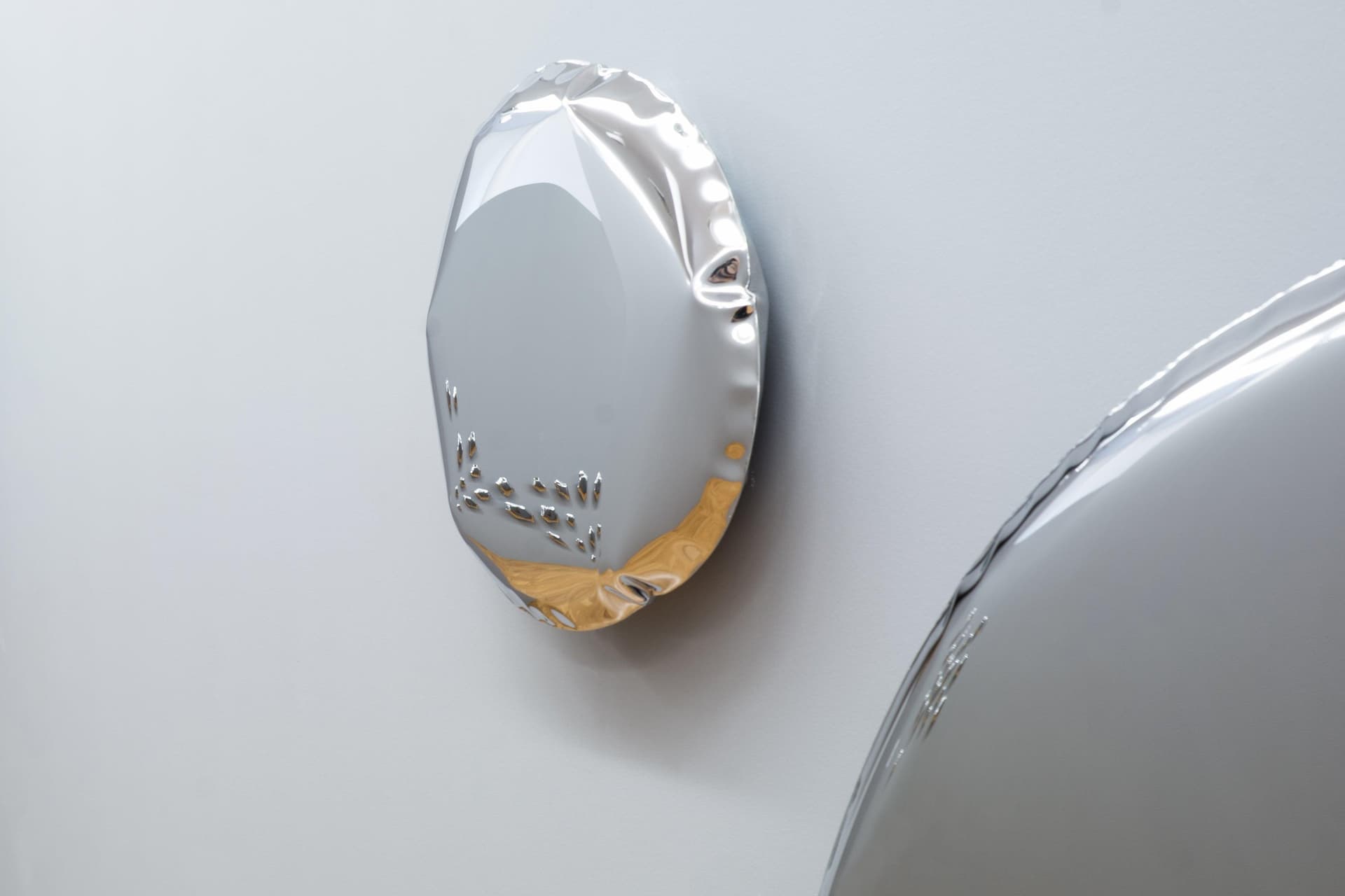 TAFLA O wall mirror, steel, silver, O4.5, Zieta Studio - 119495