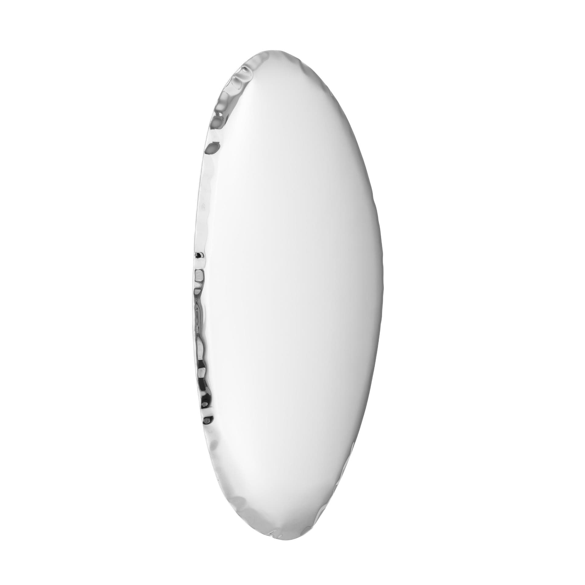 TAFLA O wall mirror, inox, silver, O4, Zieta Studio