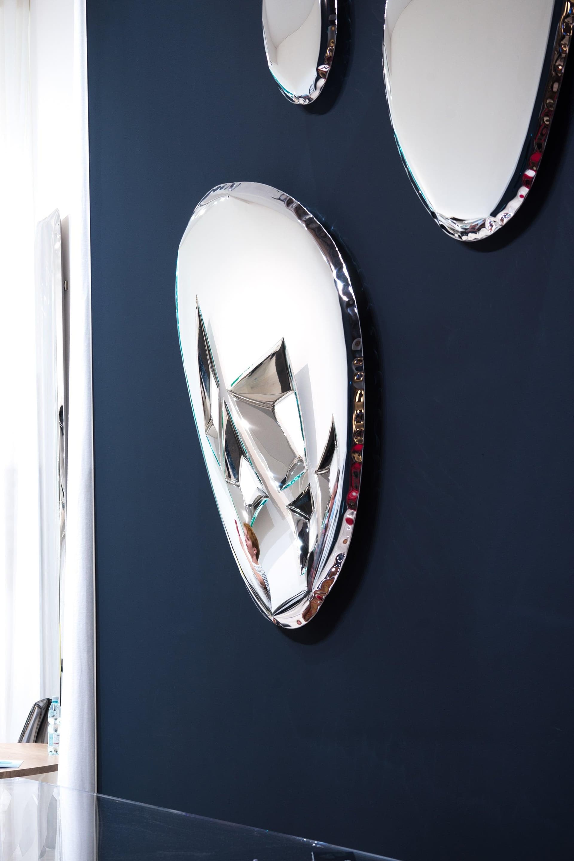 TAFLA O wall mirror, silver, O3, Zieta Studio - 119371