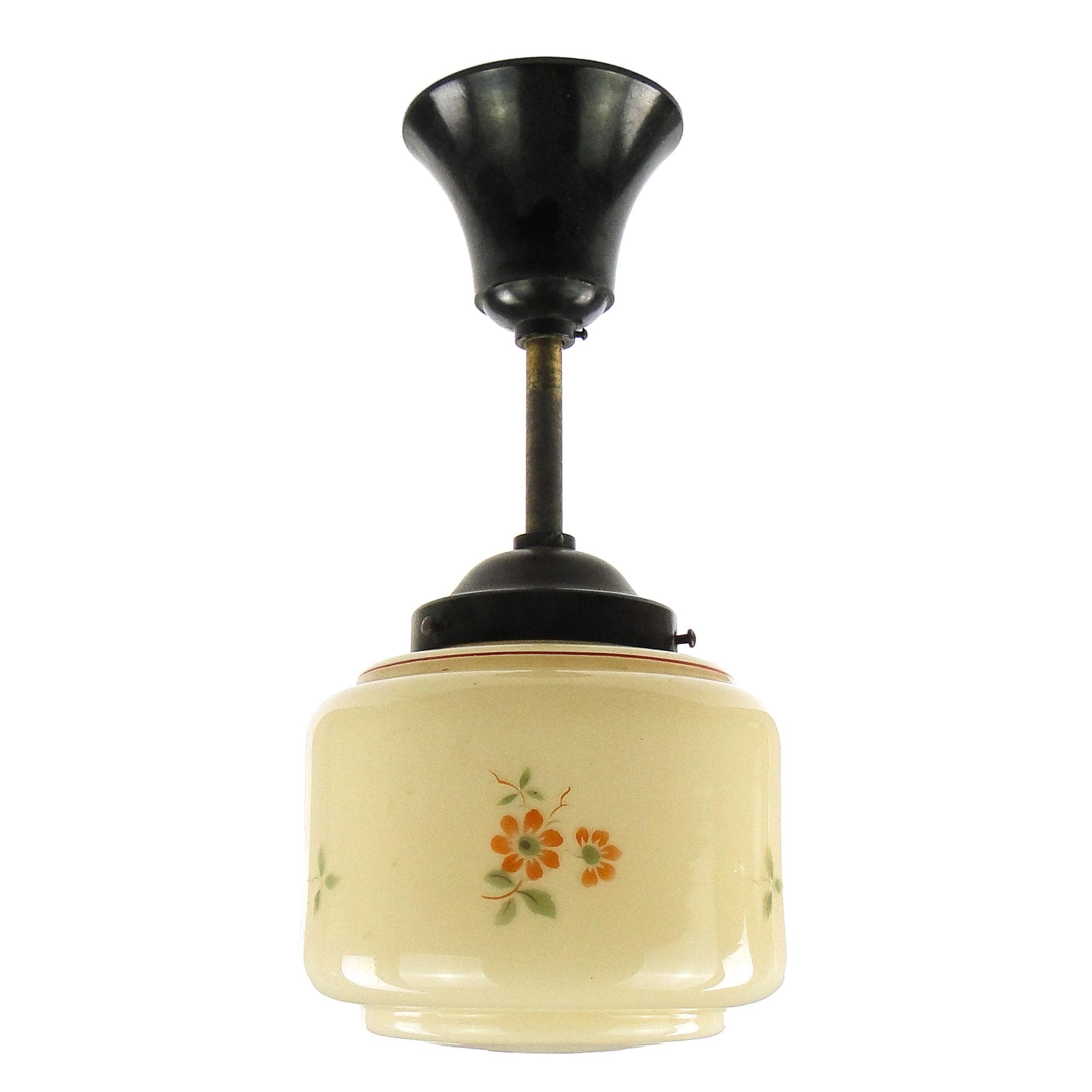 Art Deco ceiling lamp, double-layered glass, Germany, 1930s.