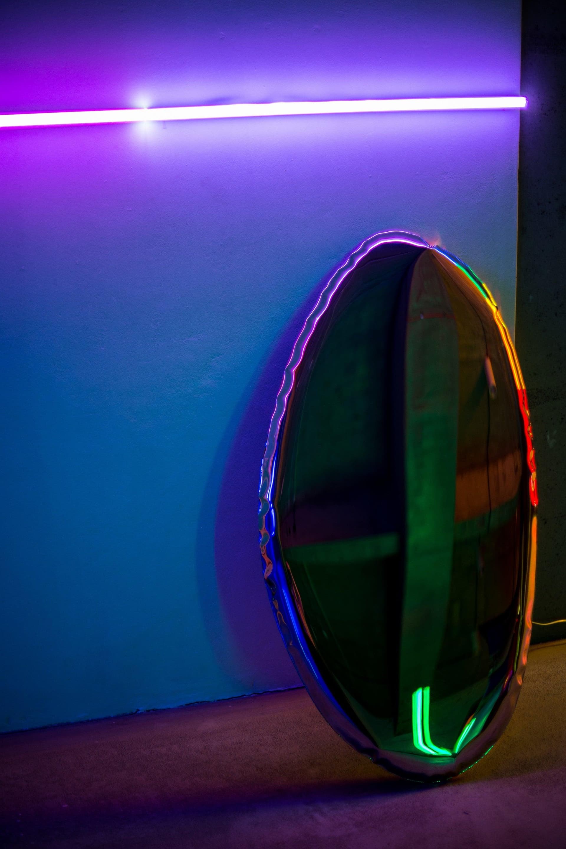 TAFLA O wall mirror, silver, O2, Zieta Studio - 119338