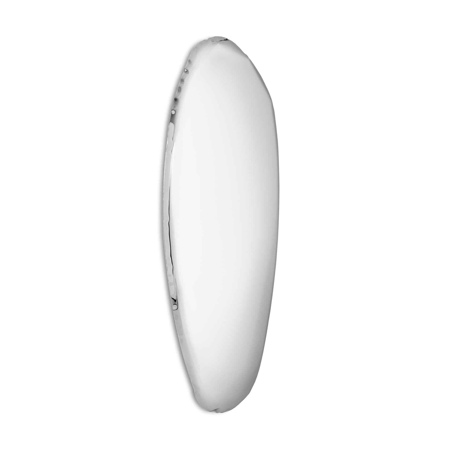 TAFLA O wall mirror, steel, silver, O1, Zieta Studio