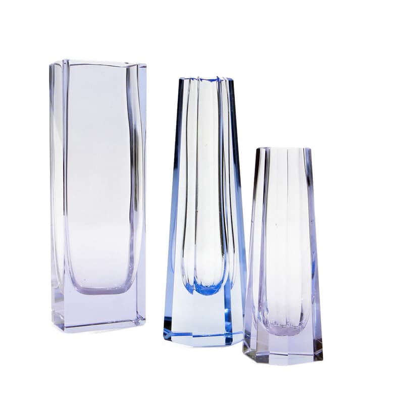 Wazon, violet, kryształ, Niemcy, lata 50.