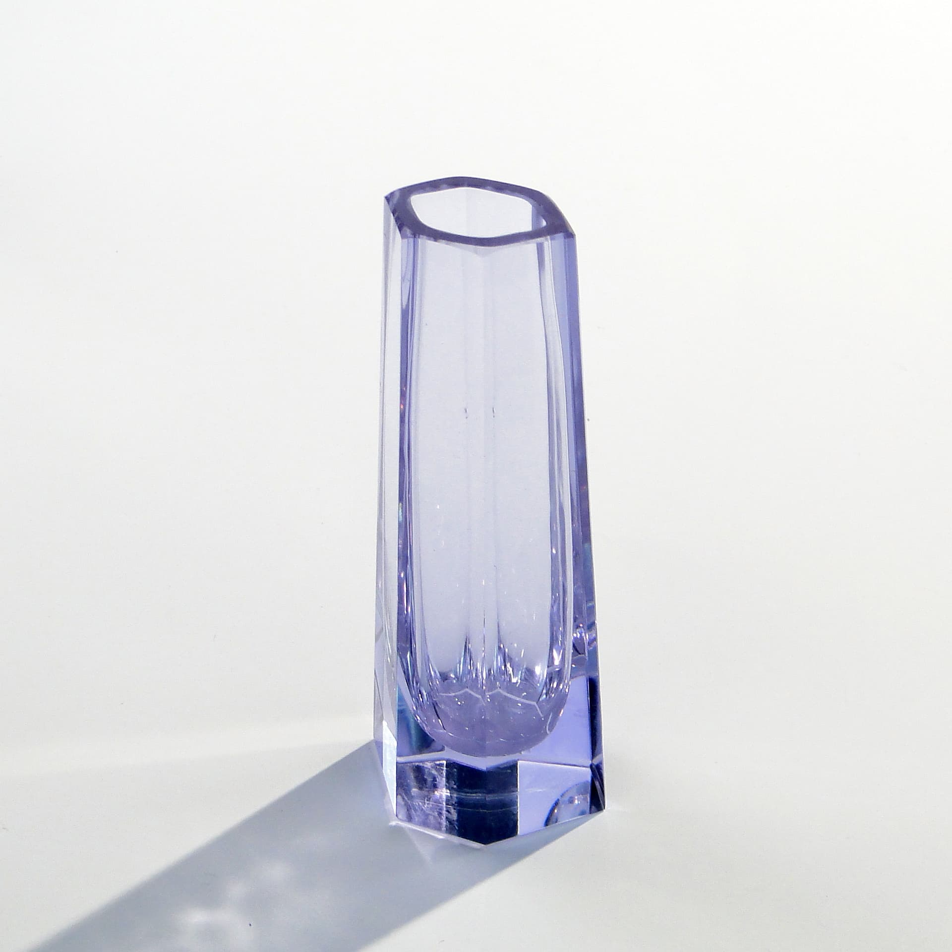 Wazon, violet, kryształ, Niemcy, lata 50. - 7827