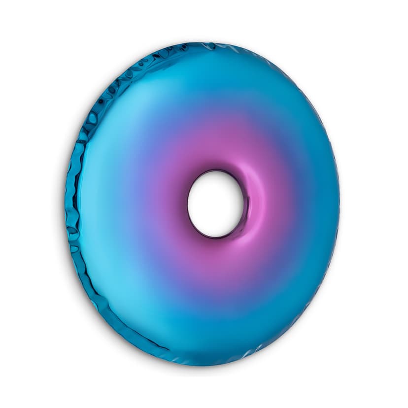 RONDO transitions helix nebula wall mirror amethyst-blue 75 cm, Zieta Studio