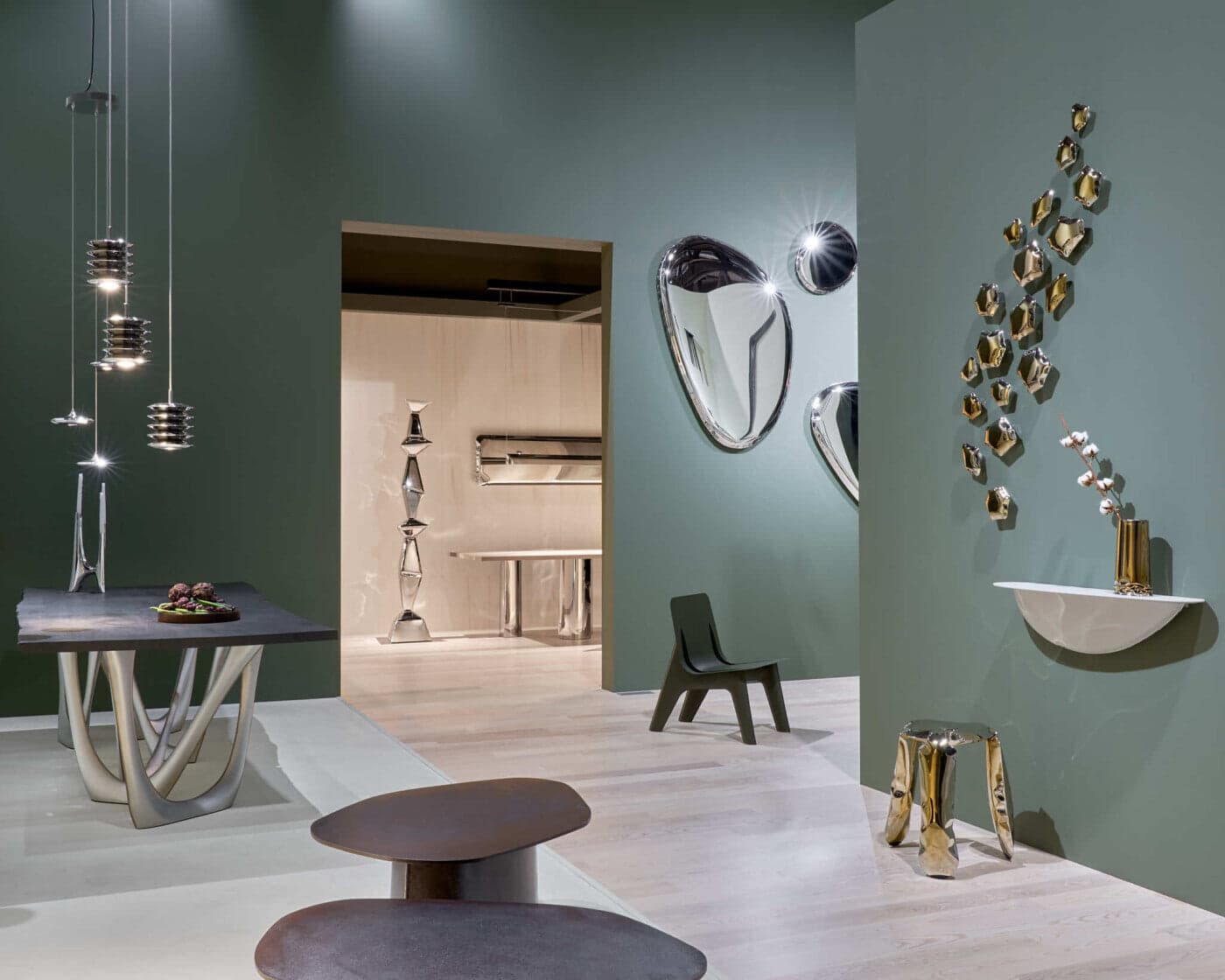 Konsola HUBA stalowa srebrna, Zieta Studio - 119246