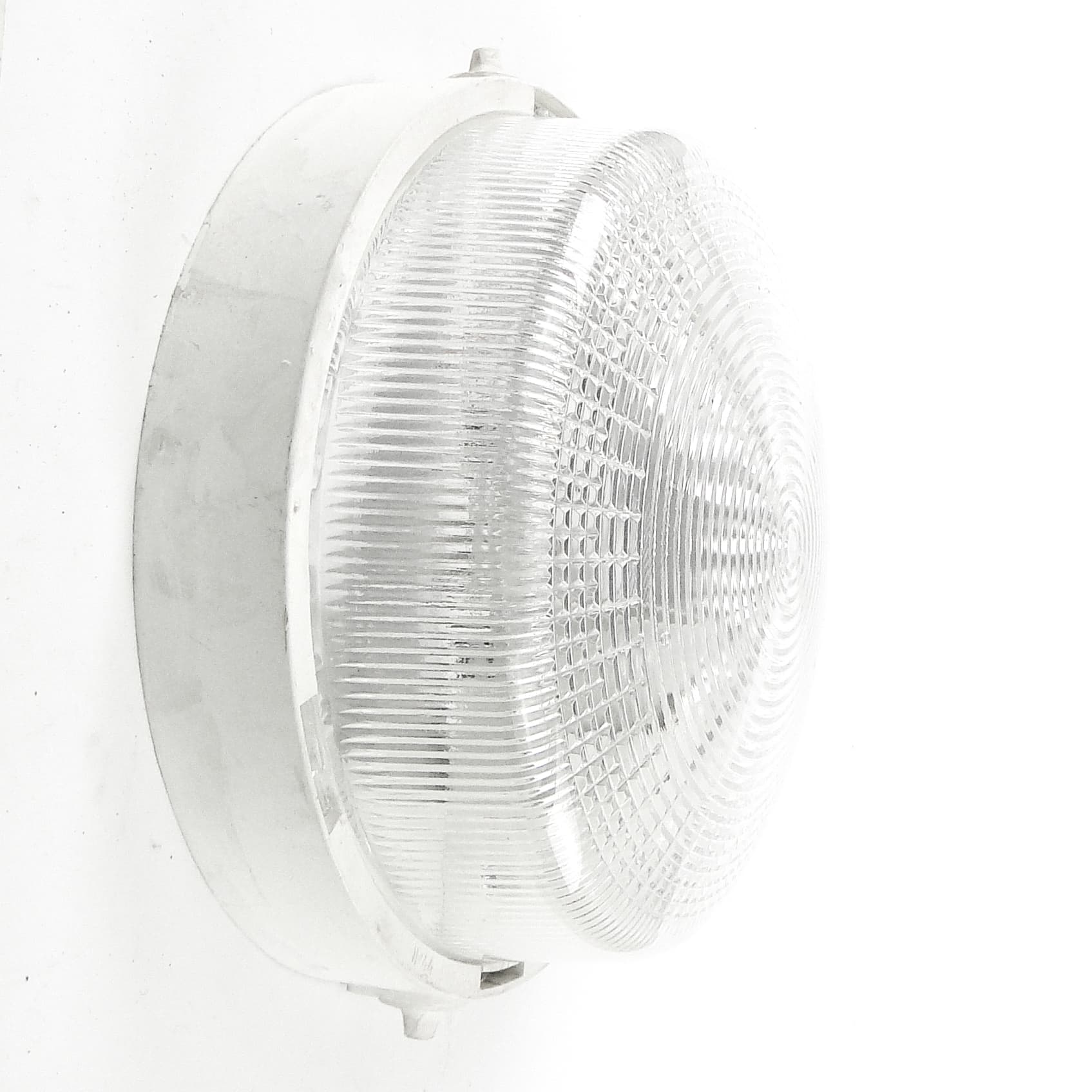 Industrial ceiling lamp, plastic metal, Poland, 1970s. - 109710