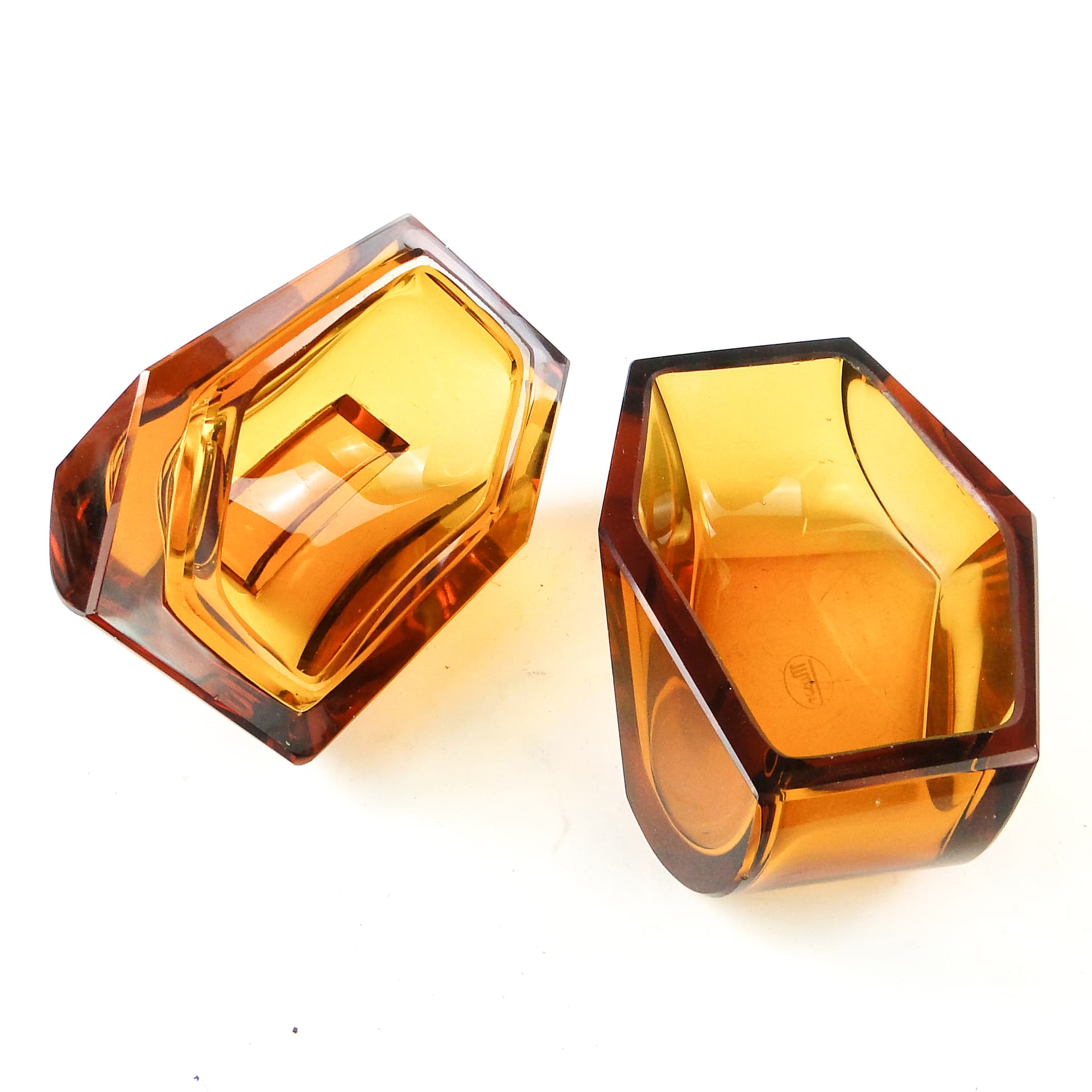 Bomboniera Art Deco, kryształ, Moser, Bohemia, Czechosłowacja, lata 30. - 109826