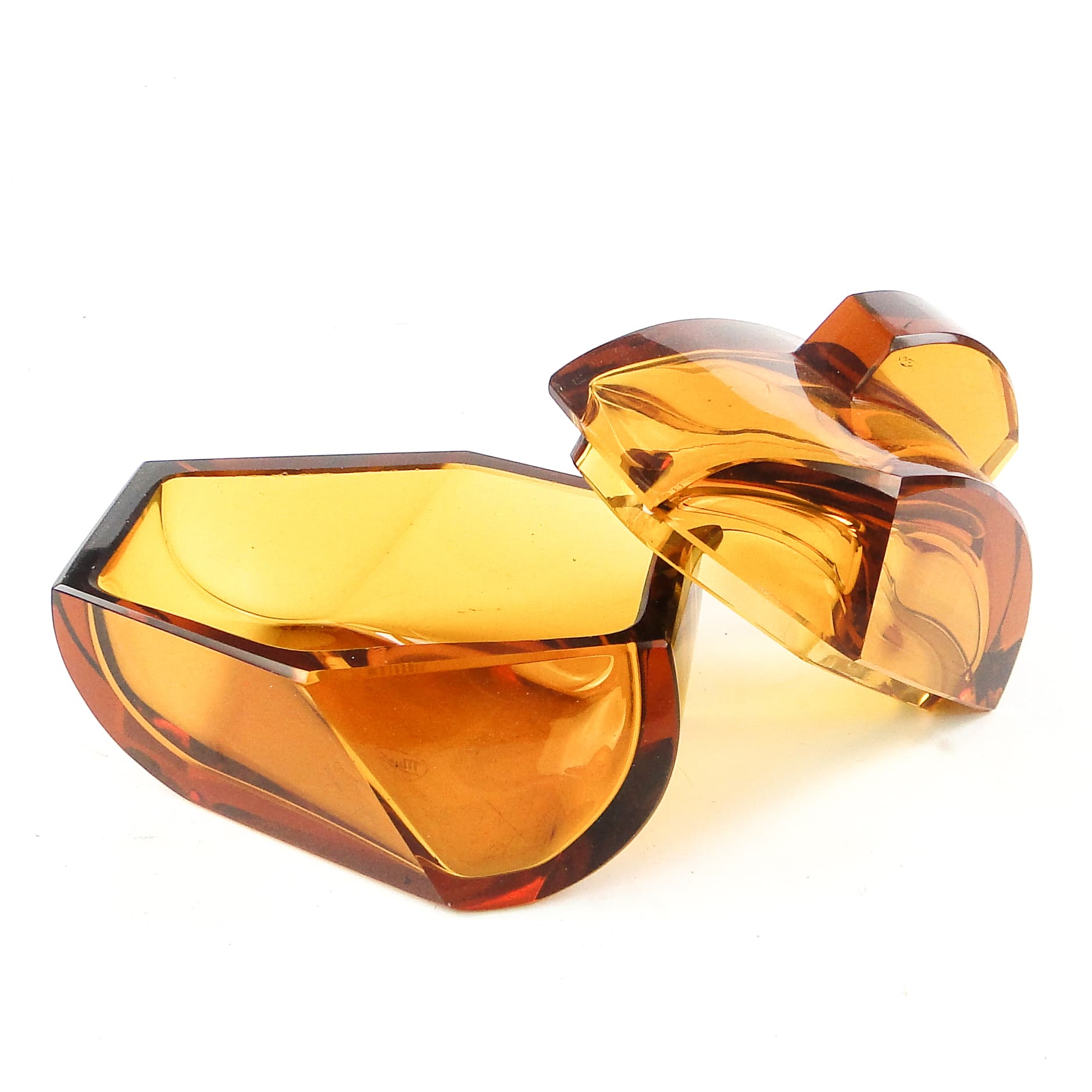 Bomboniera Art Deco, kryształ, Moser, Bohemia, Czechosłowacja, lata 30. - 109819