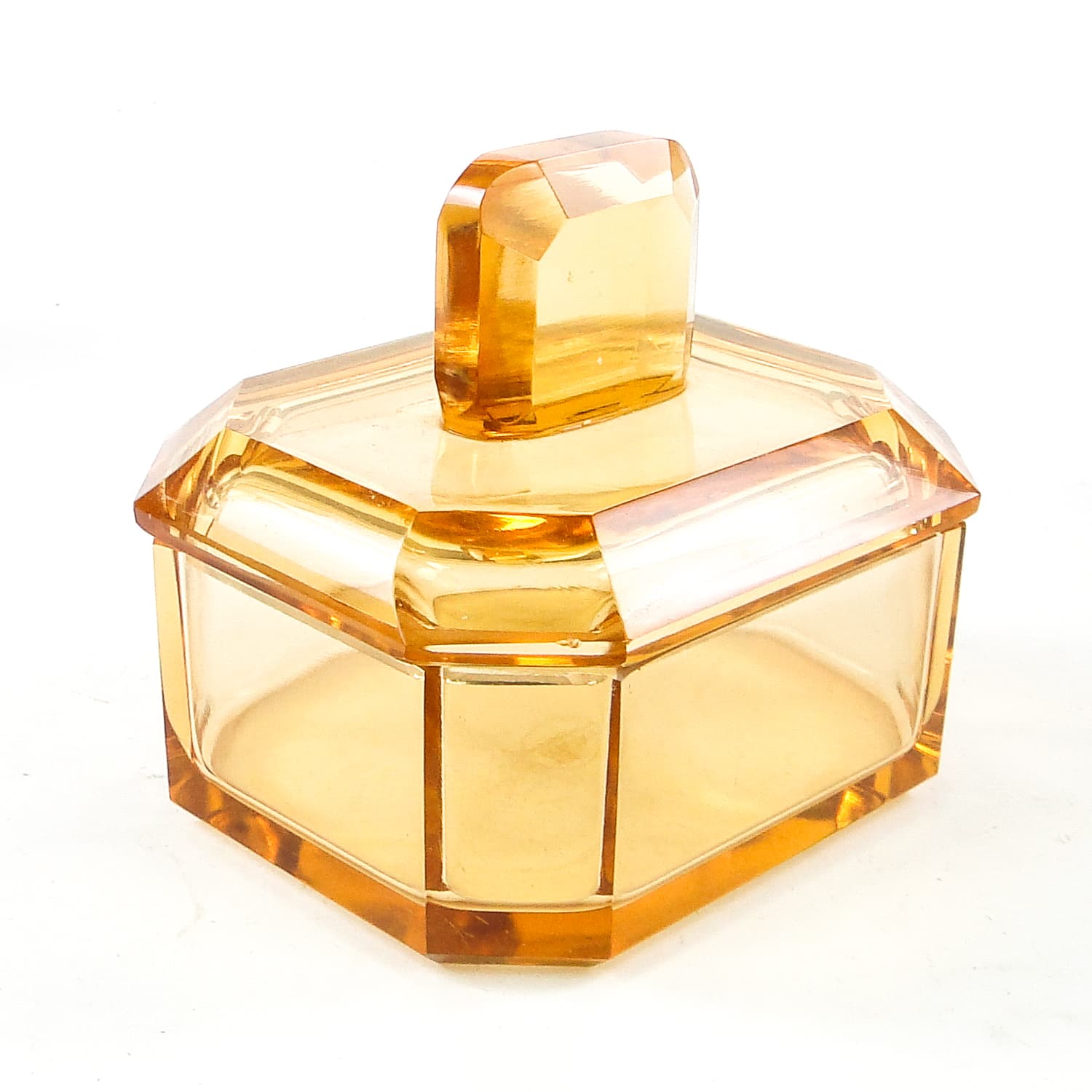 Art Deco bonbonniere, crystal, Moser, Czechoslovakia, 1930s. - 109845