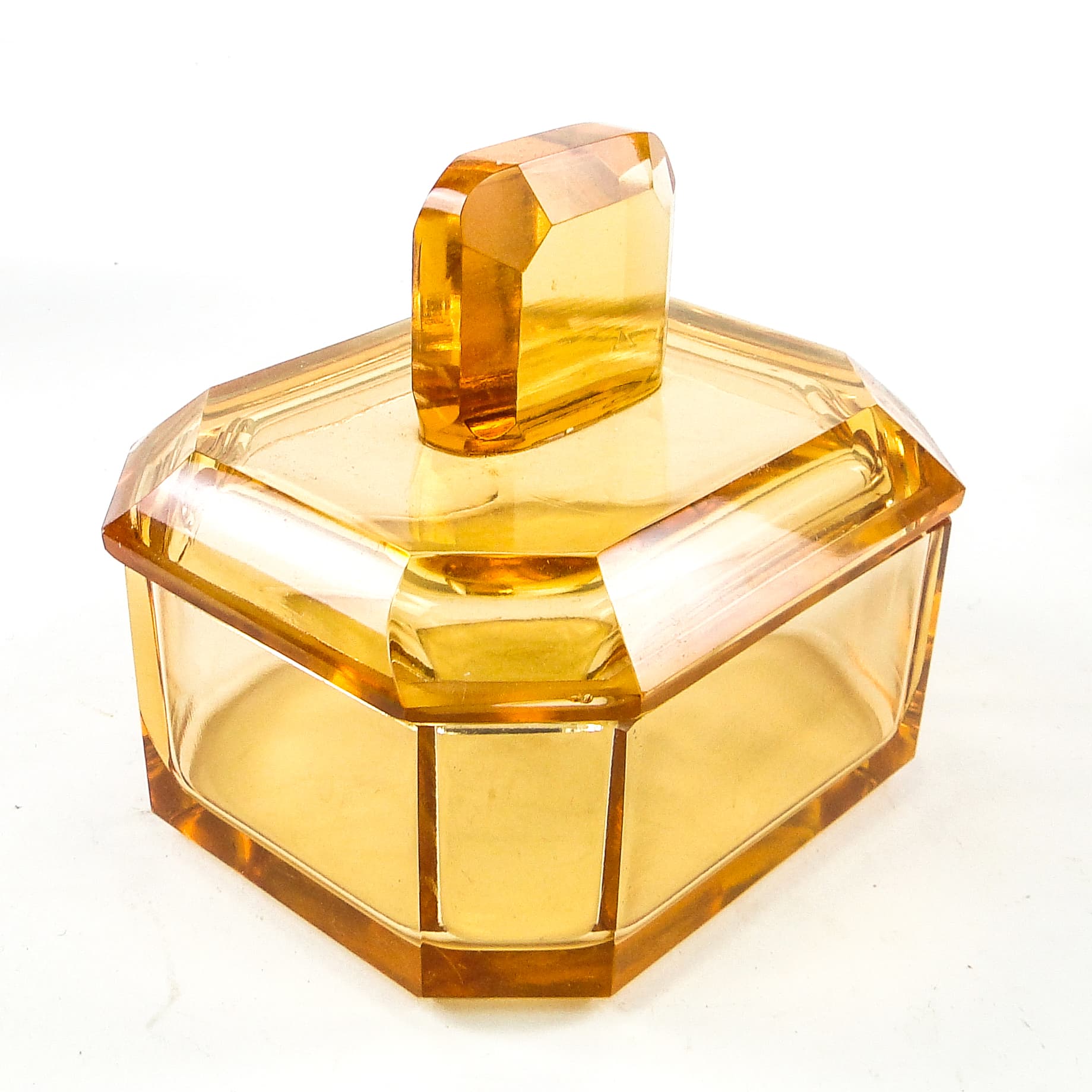 Art Deco bonbonniere, crystal, Moser, Czechoslovakia, 1930s. - 109841