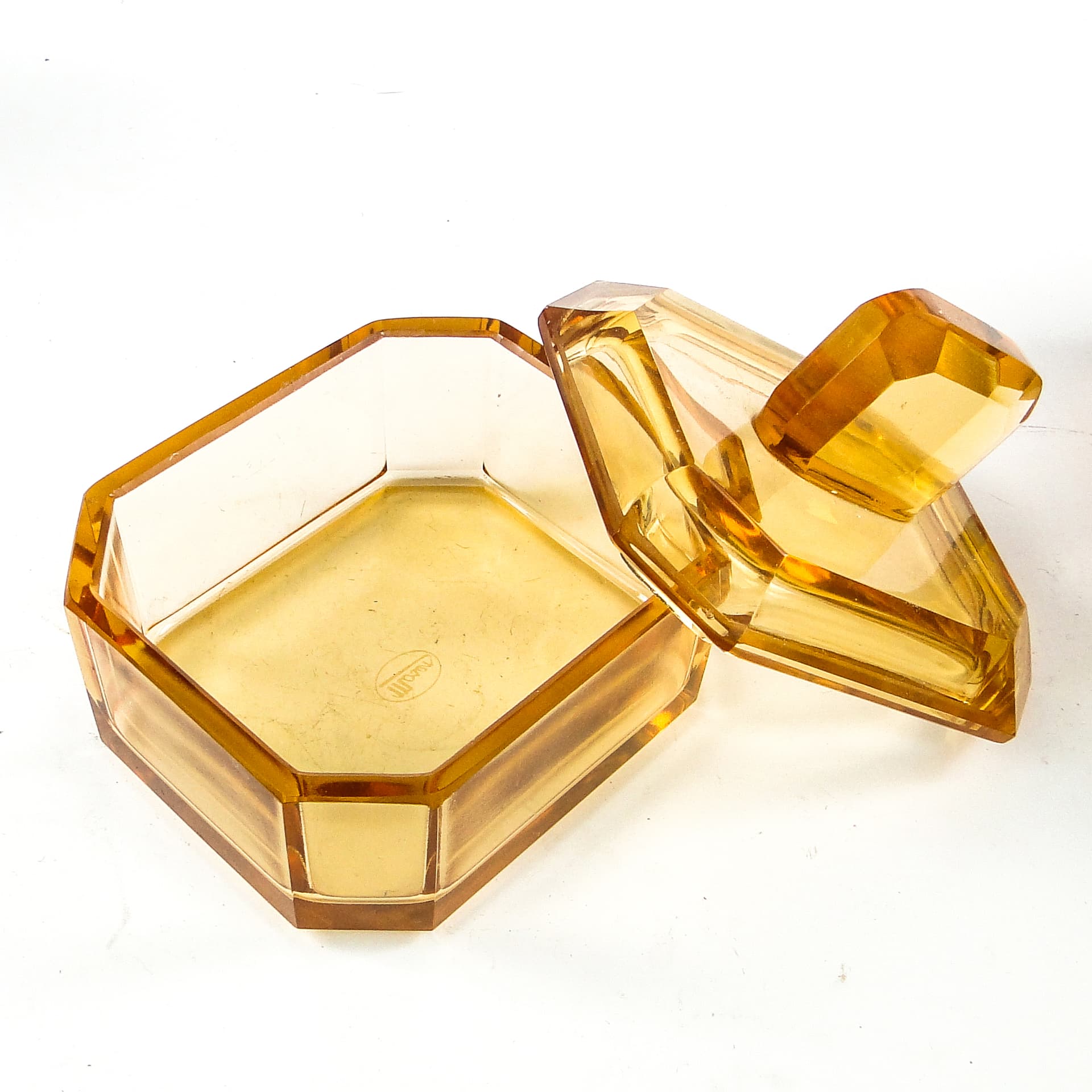 Art Deco bonbonniere, crystal, Moser, Czechoslovakia, 1930s. - 109843