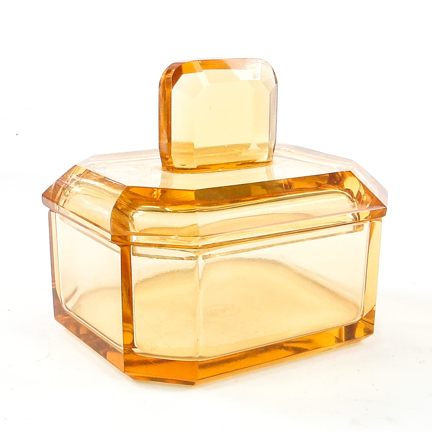 Art Deco bonbonniere, crystal, Moser, Czechoslovakia, 1930s. - 109846