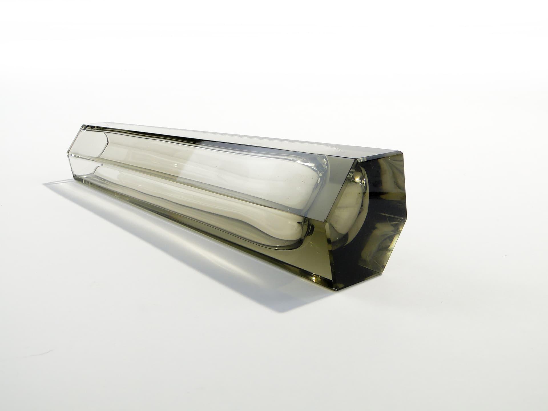 Wazon, zielony kryształ, Niemcy, lata 50. - 7846