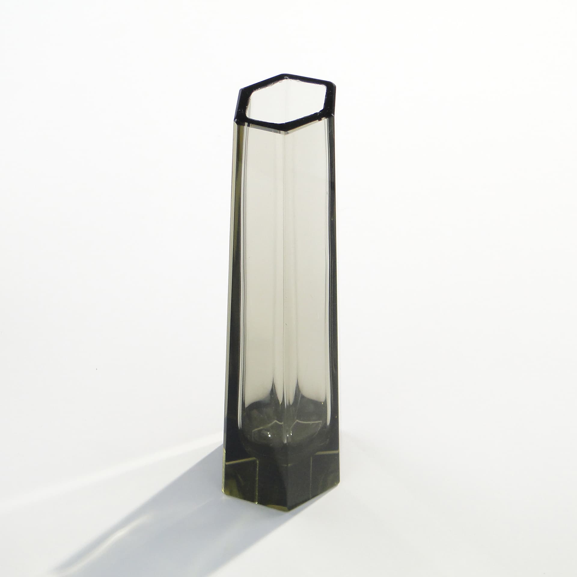 Wazon, zielony kryształ, Niemcy, lata 50. - 7843