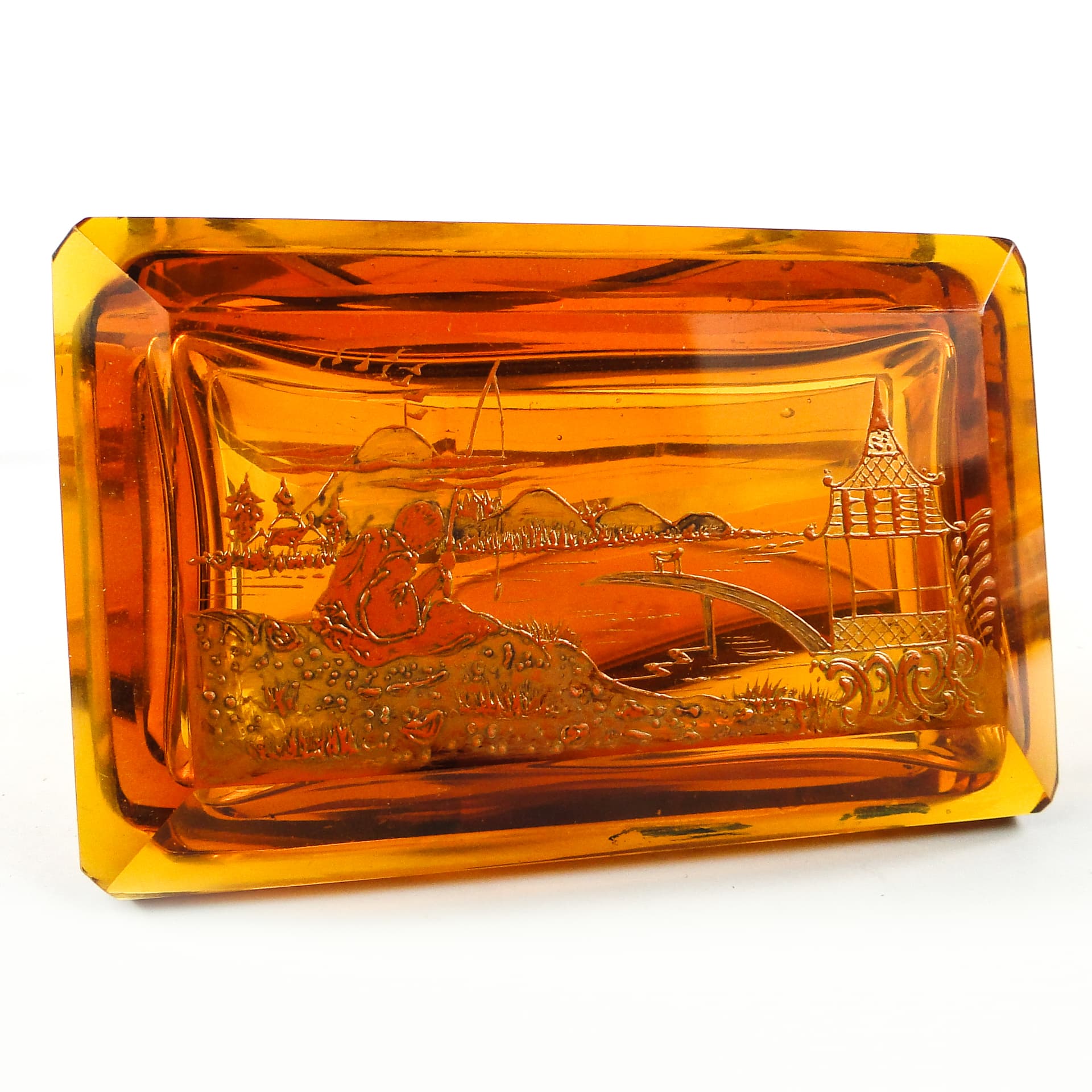 Art Deco Bonbonniere, crystal, Moser, Czechoslovakia, 1930s. - 109863