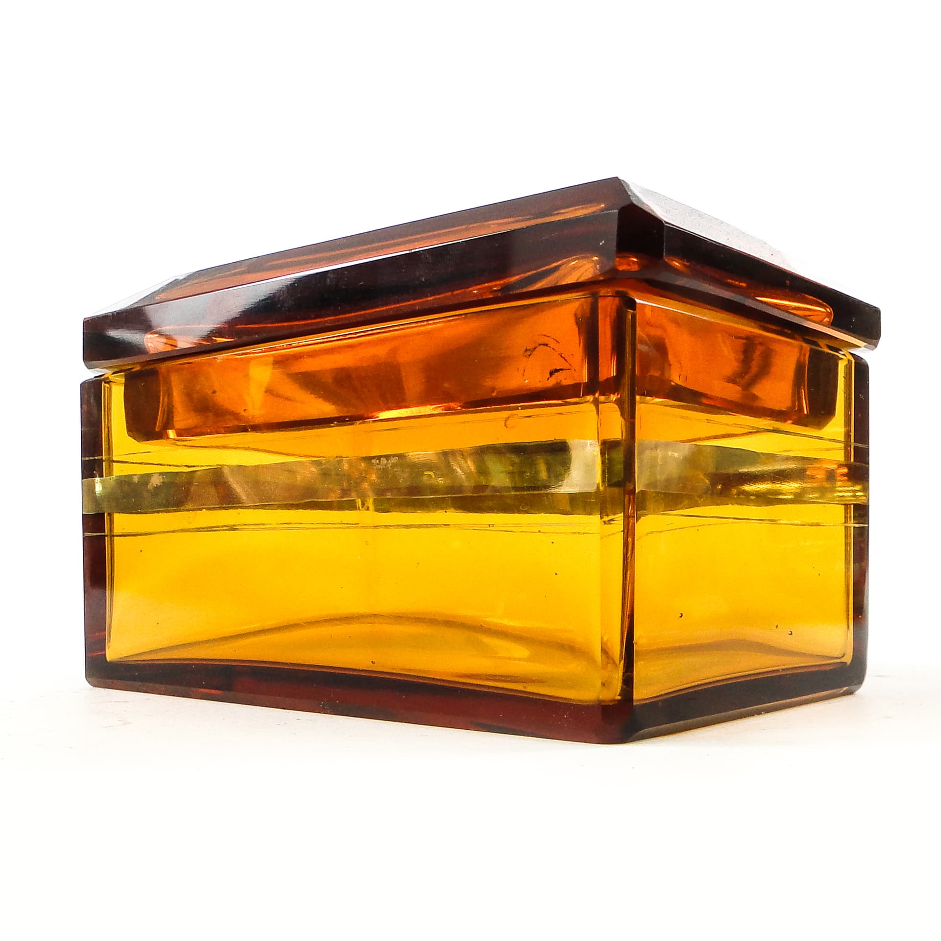 Art Deco Bonbonniere, crystal, Moser, Czechoslovakia, 1930s. - 109862