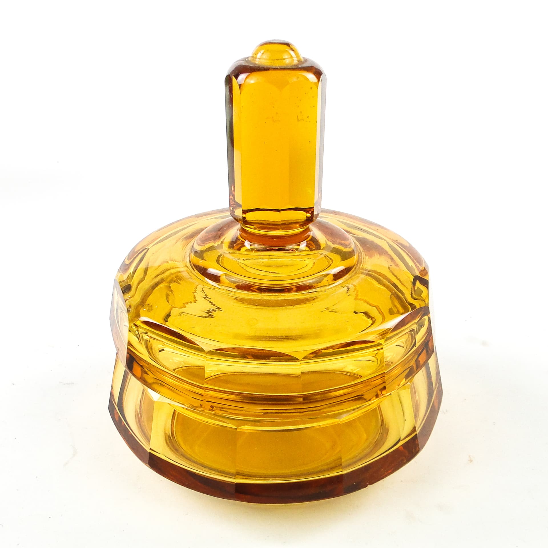 Art Deco bonbonniere, crystal, Moser, Czechoslovakia, 1930s. - 109880