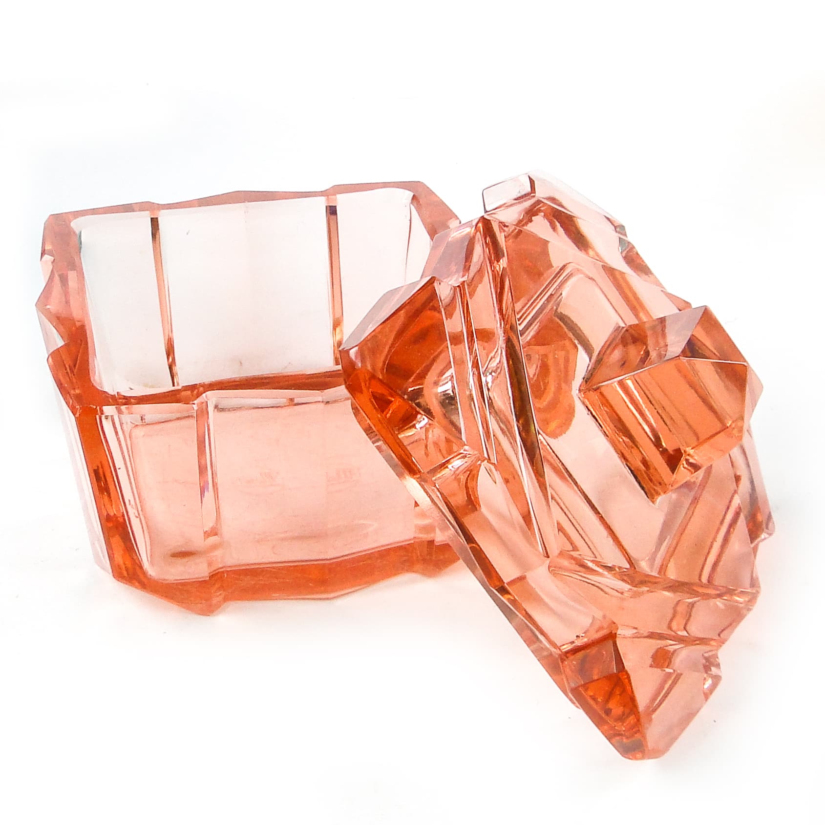 Art Deco bonbonniere, crystal, Moser, Czechoslovakia, 1930s. - 109939