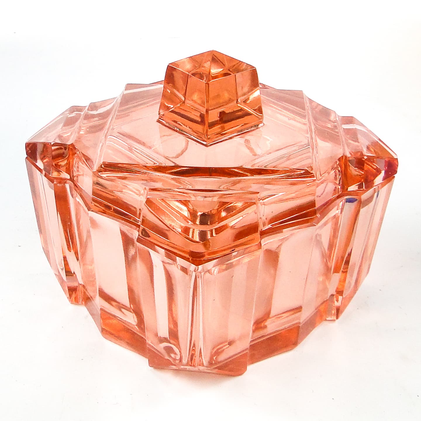 Art Deco bonbonniere, crystal, Moser, Czechoslovakia, 1930s. - 109936