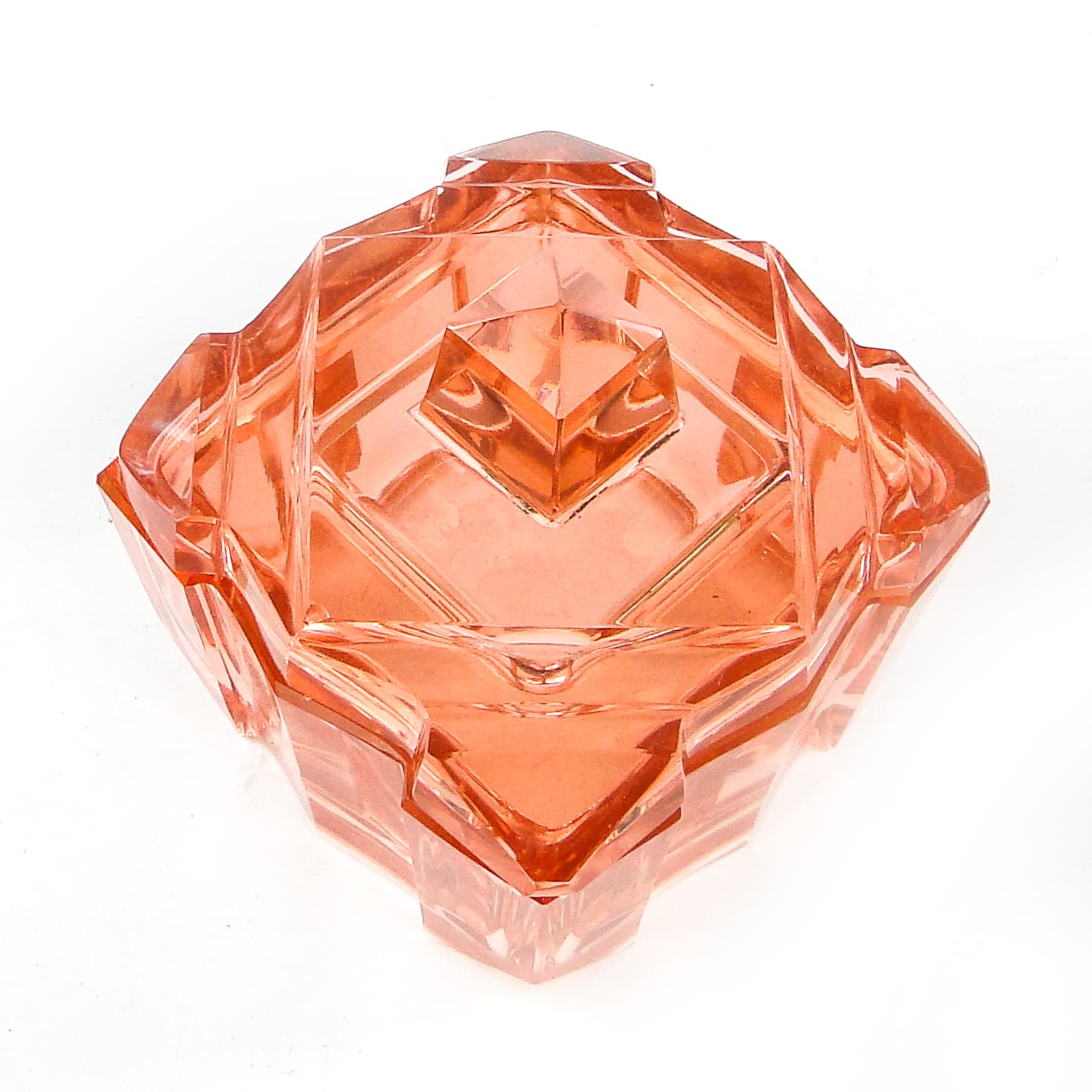 Art Deco bonbonniere, crystal, Moser, Czechoslovakia, 1930s. - 109938