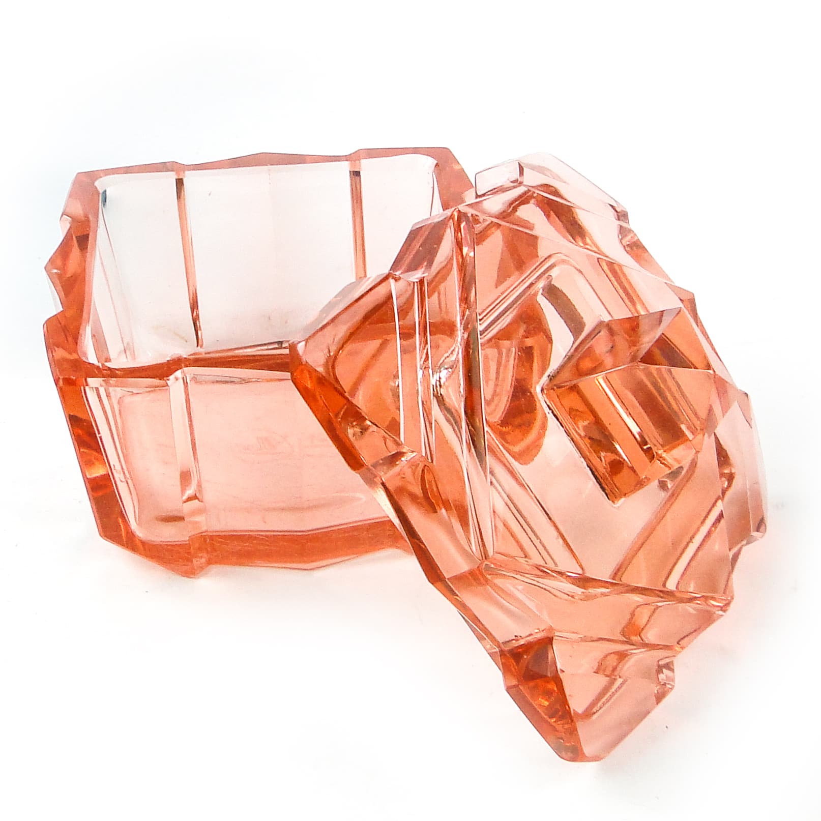 Art Deco bonbonniere, crystal, Moser, Czechoslovakia, 1930s. - 109941