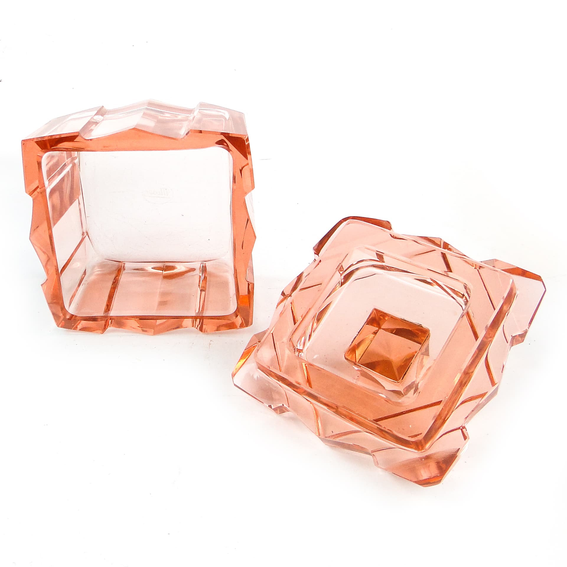 Art Deco bonbonniere, crystal, Moser, Czechoslovakia, 1930s. - 109942