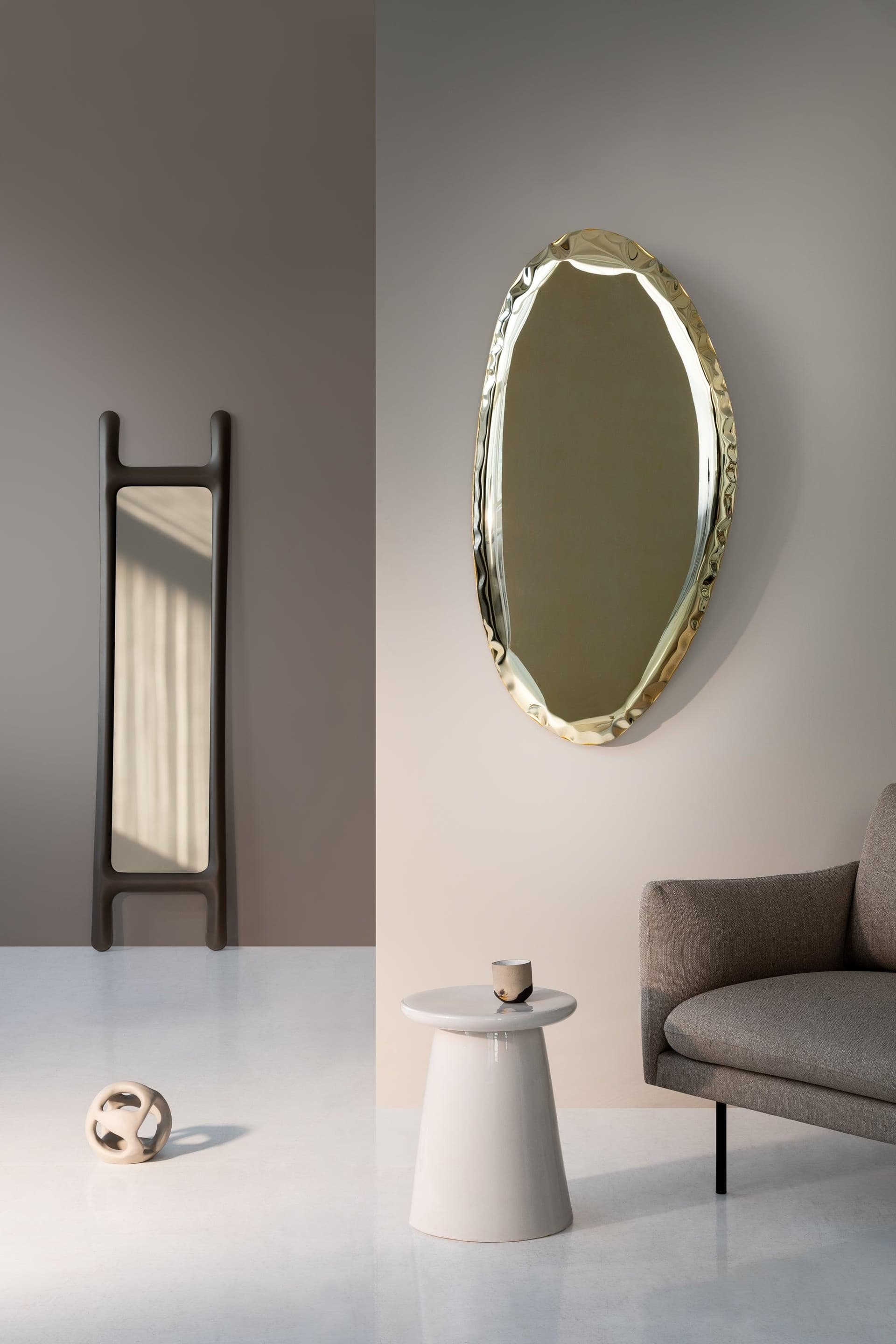 TAFLA O wall mirror, golden, O5, Zieta Studio - 119150