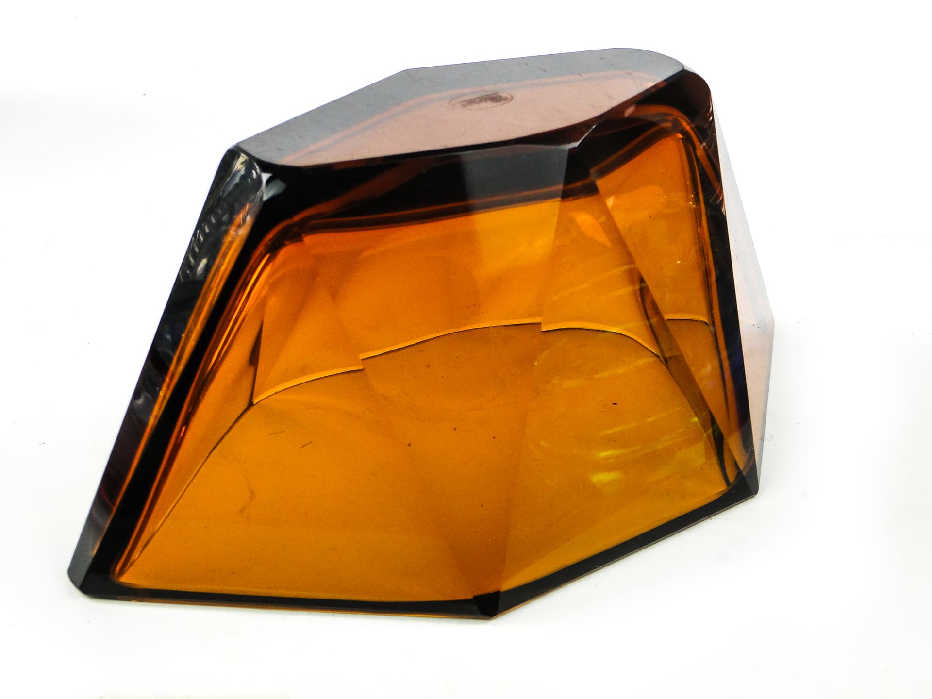 Art Deco jardiniere, crystal, Moser, Czechoslovakia, 1930s. - 109958