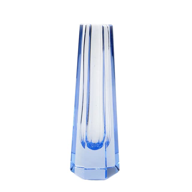 Wazon, kryształ niebieski, Niemcy, lata 50. - WYMIARY