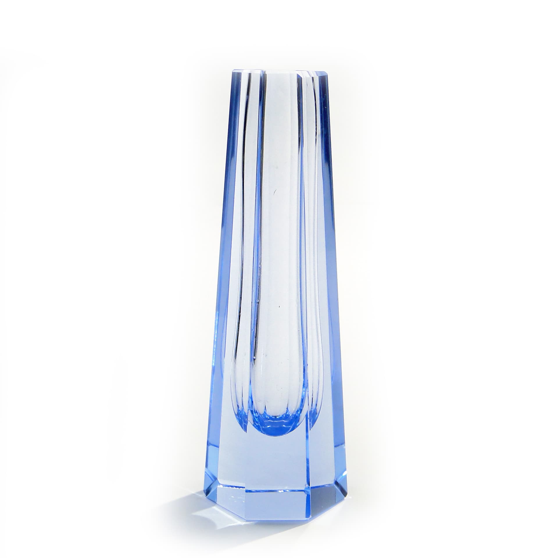 Wazon, kryształ niebieski, Niemcy, lata 50. - 7849