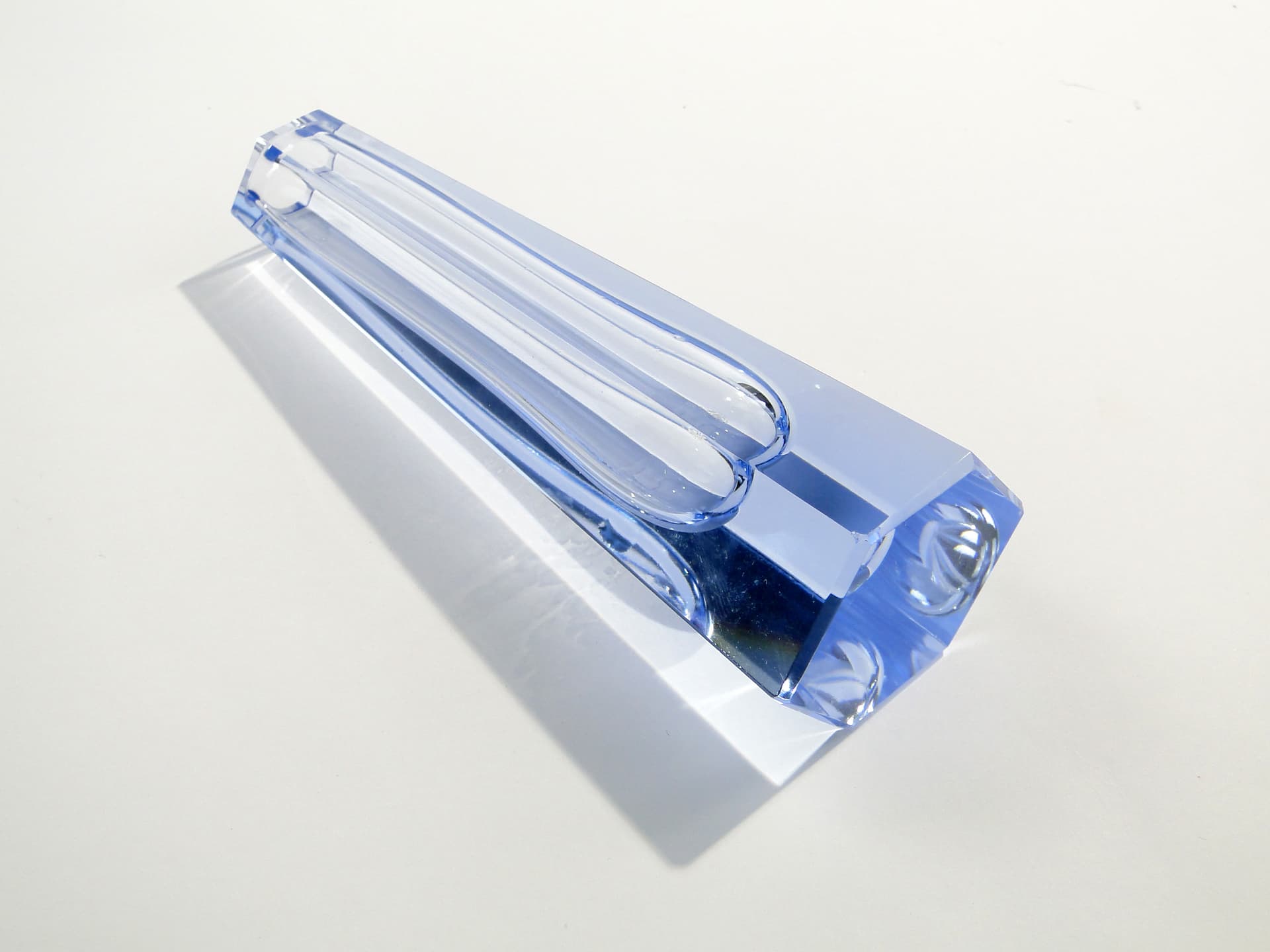 Wazon, kryształ niebieski, Niemcy, lata 50. - 7853