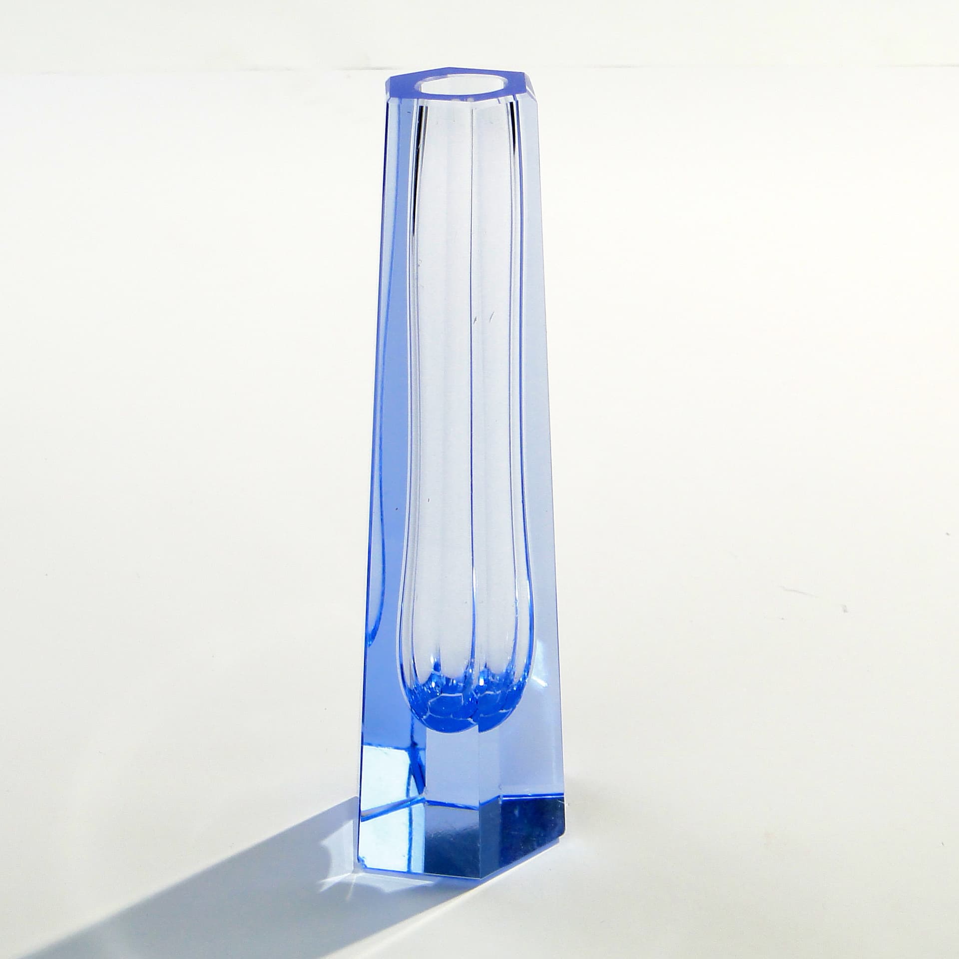 Wazon, kryształ niebieski, Niemcy, lata 50. - 7851