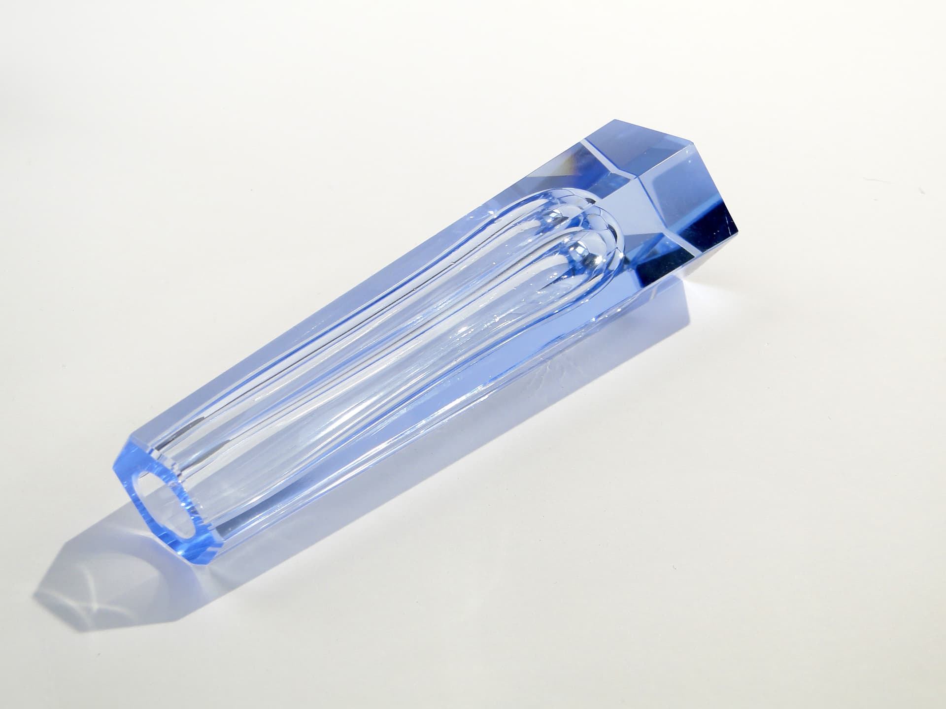 Wazon, kryształ niebieski, Niemcy, lata 50. - 7854