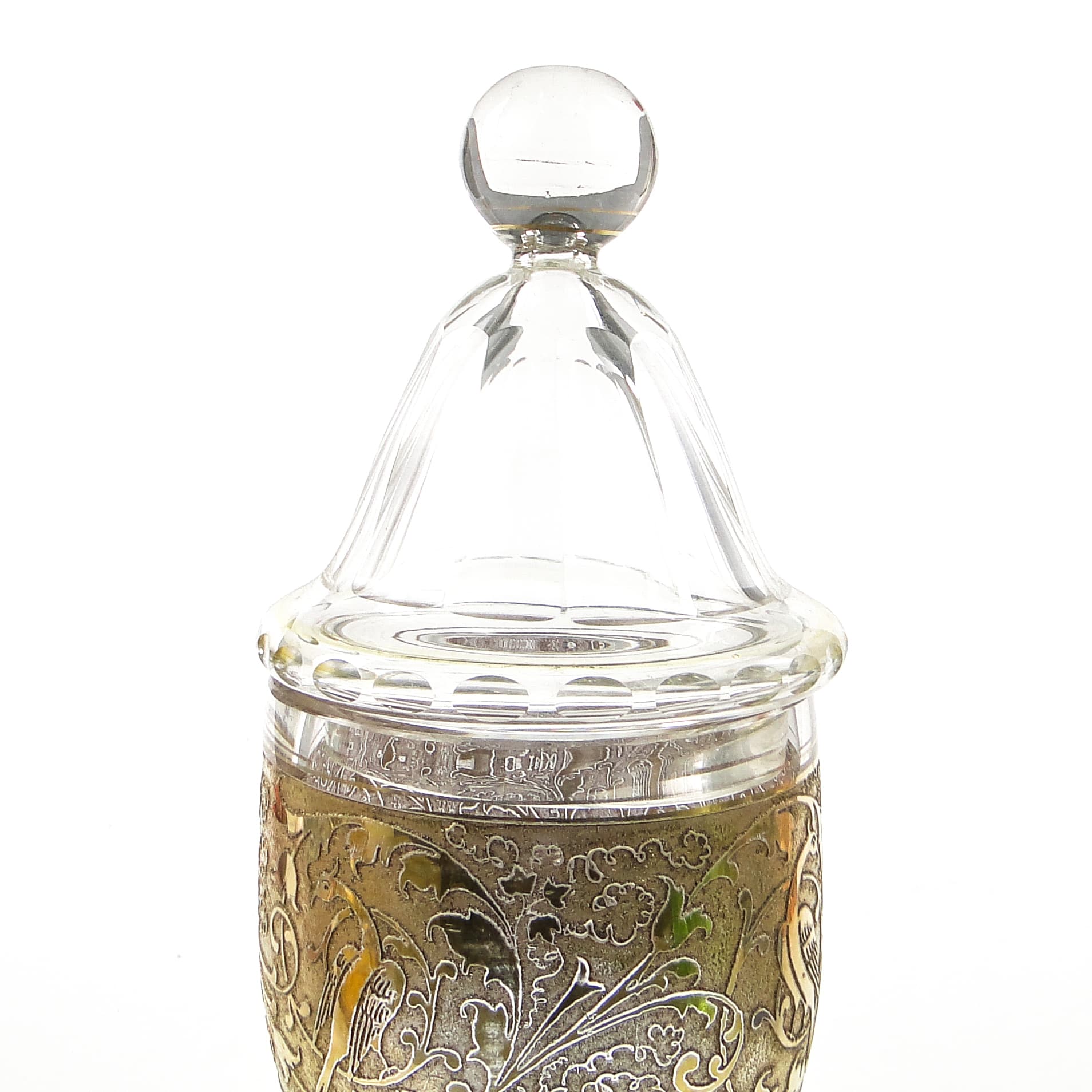 Art Deco bonbonnière, crystal, Czechoslovakia, 1930s. - 110014