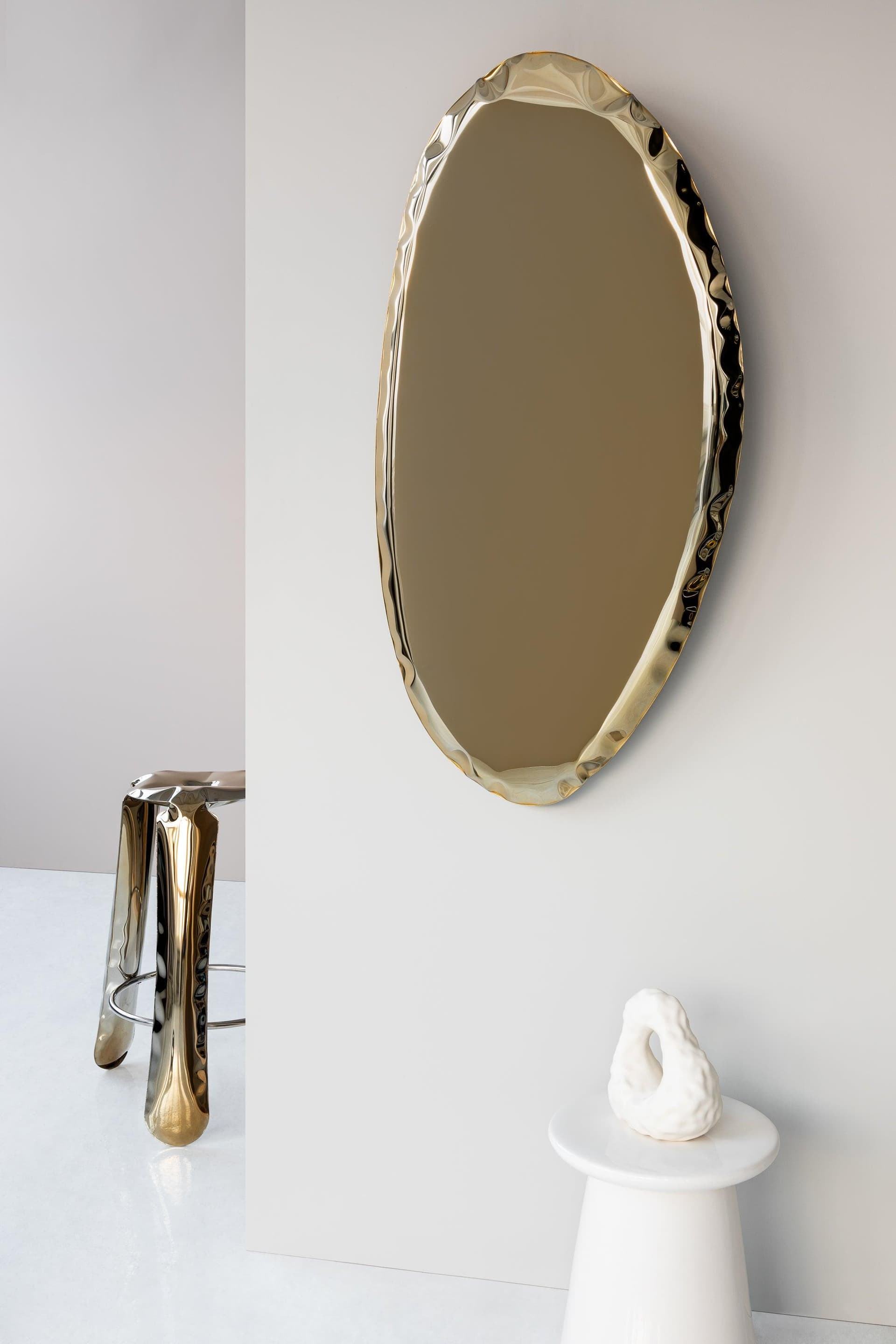 TAFLA O wall mirror light gold O1, Zieta Studio - 119069