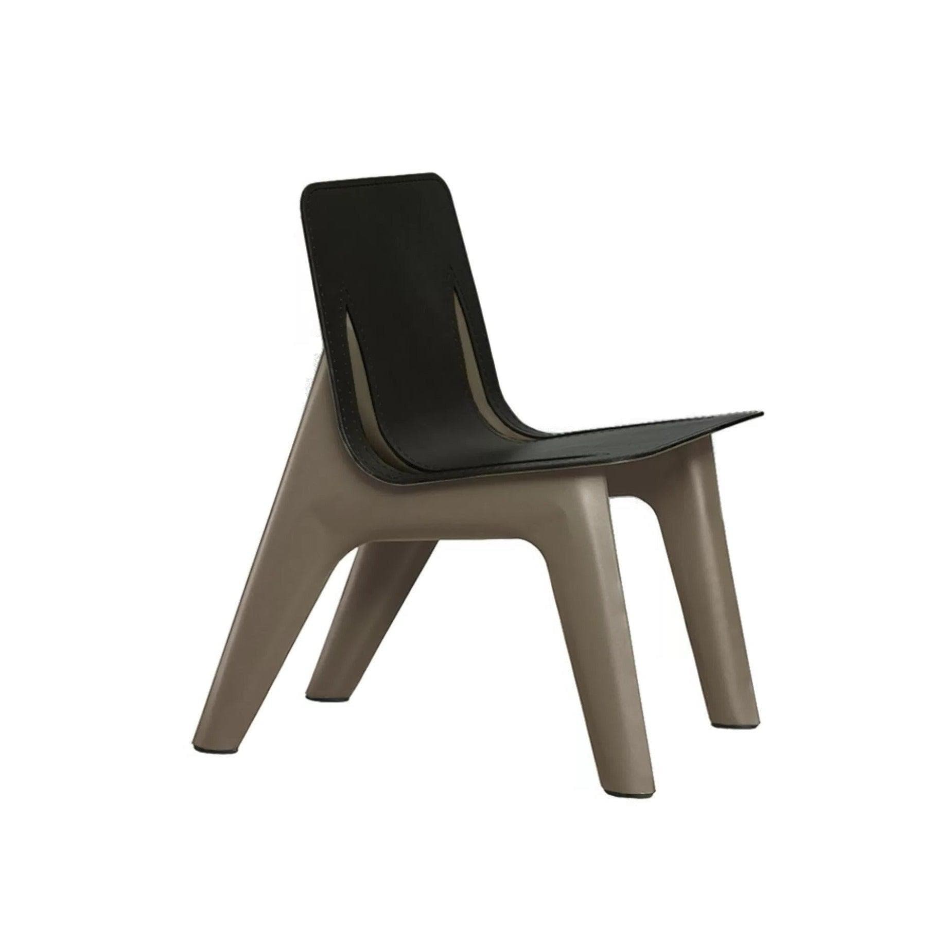 Chair J-CHAIR black leather, beige, Zieta Studio