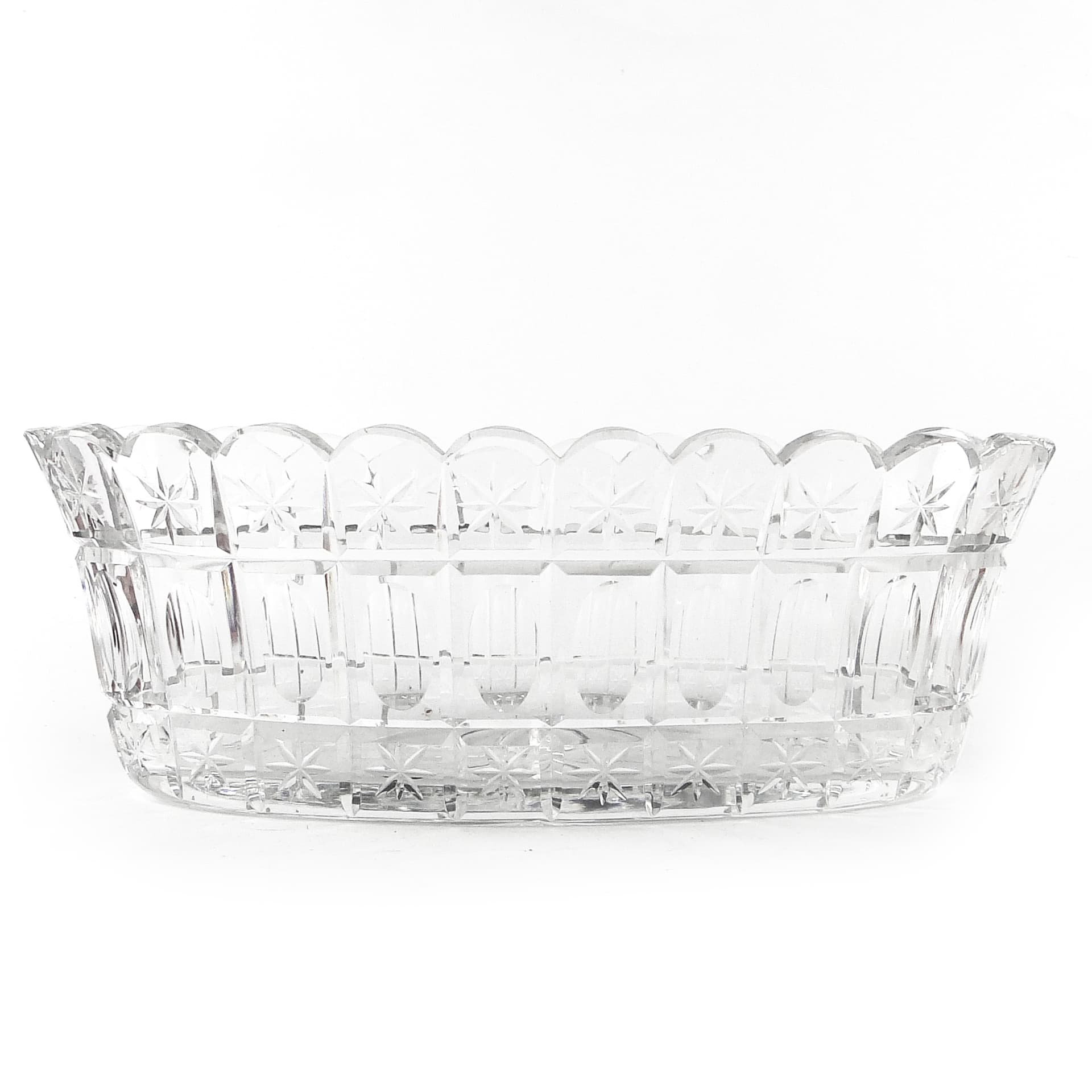 Żardiniera Art Deco, kryształ, Czechosłowacja, lata 30. - 110117