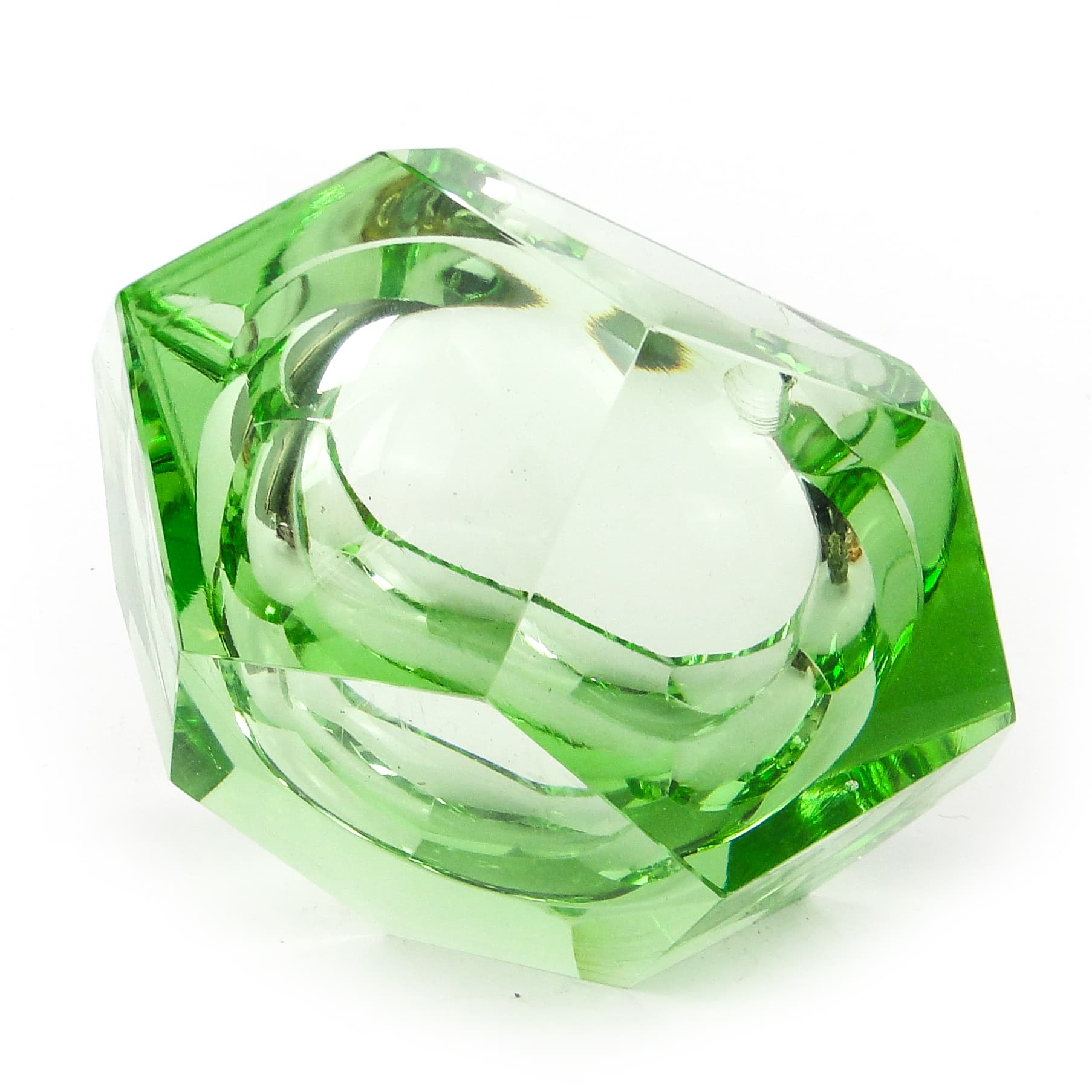 Art Deco ashtray, crystal, Bohemia, Czechoslovakia, 1950s. - 110155