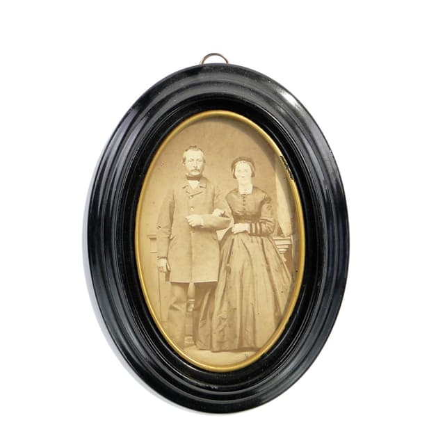 Photo Frame Biedermeier, black mahogany, Germany, early 20th c. - DIMENSION