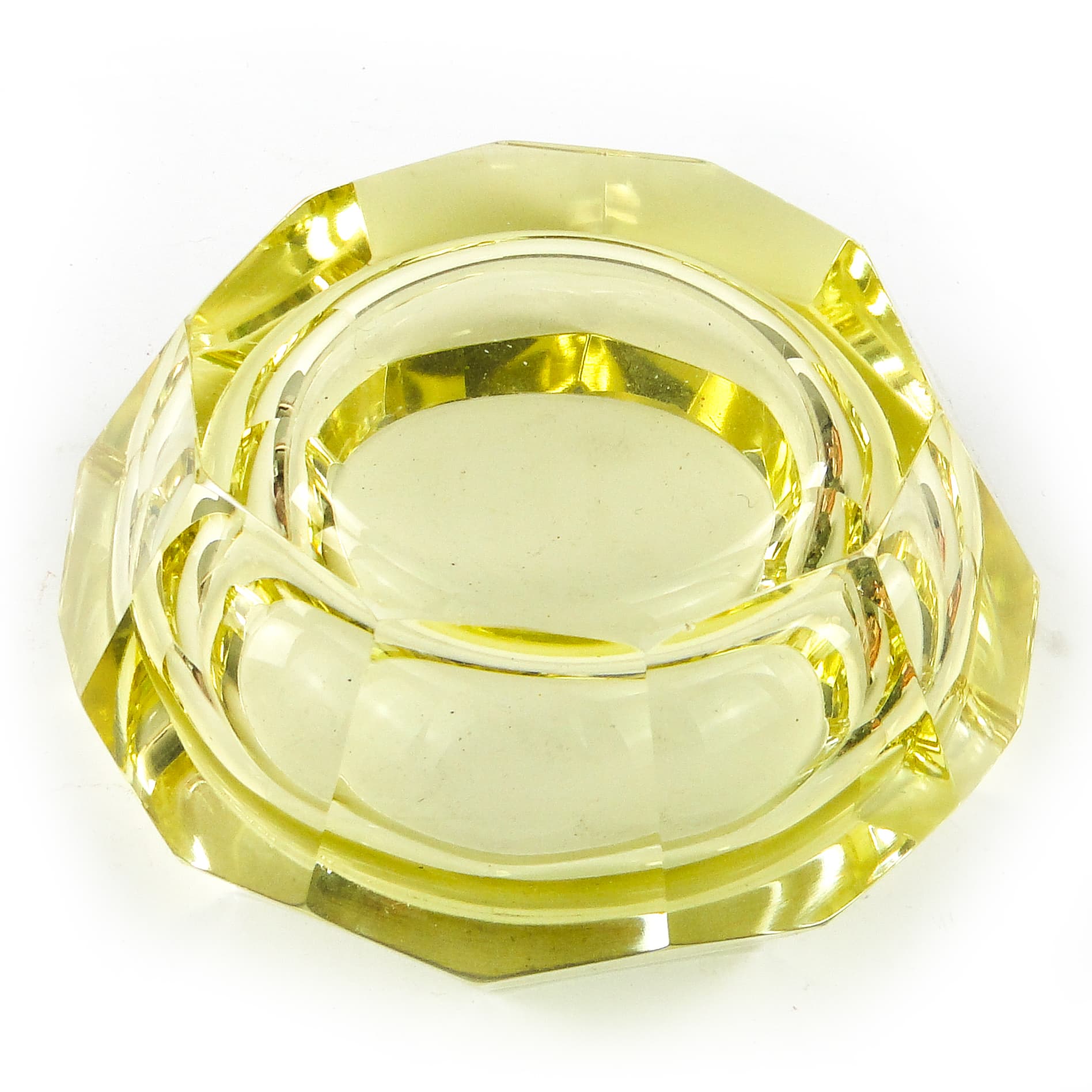 Popielnica Art Deco, kryształ, Czechosłowacja, lata 50. - 110170