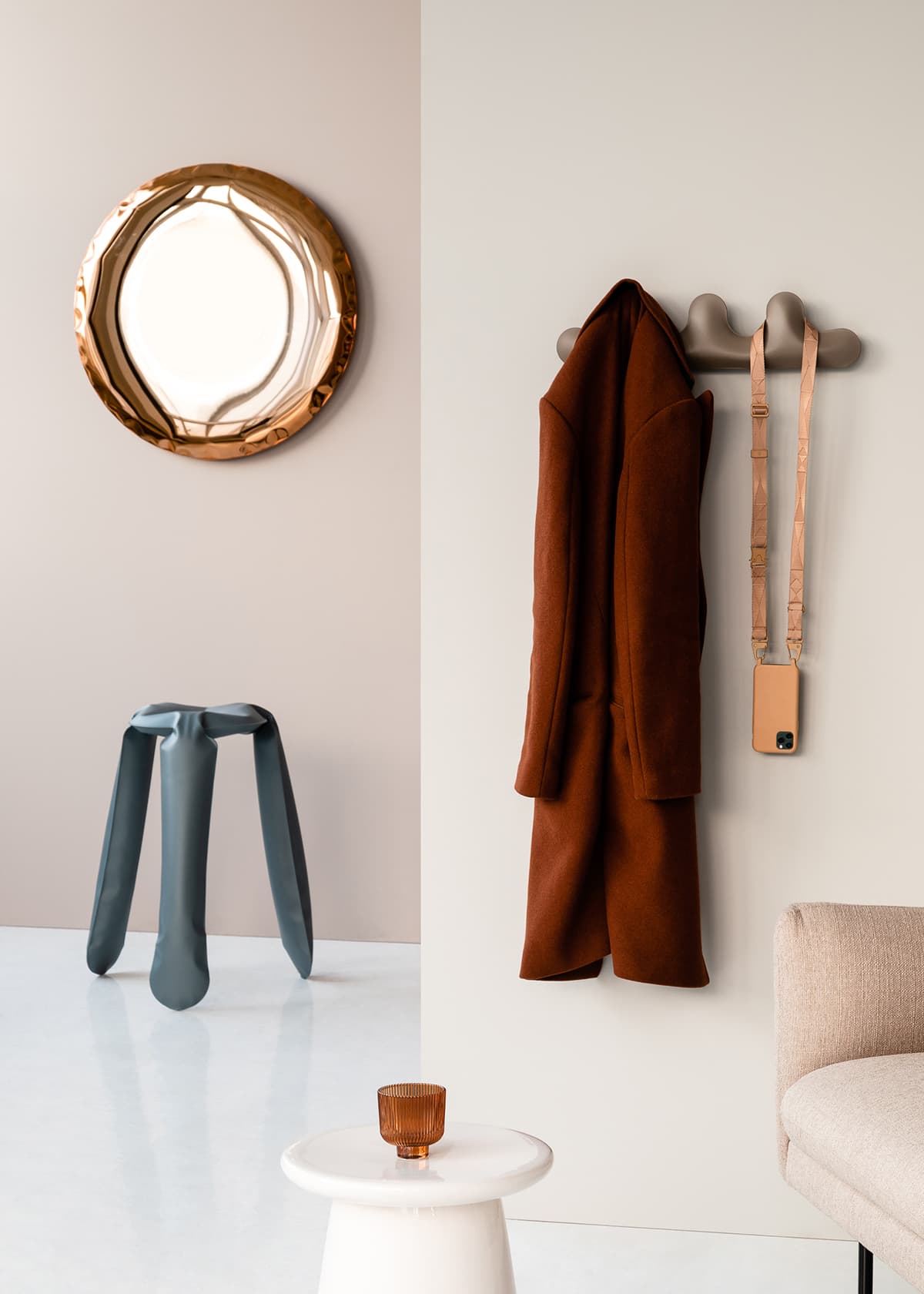 OKO wall mirror, golden, 120 cm, Zieta Studio - 316768